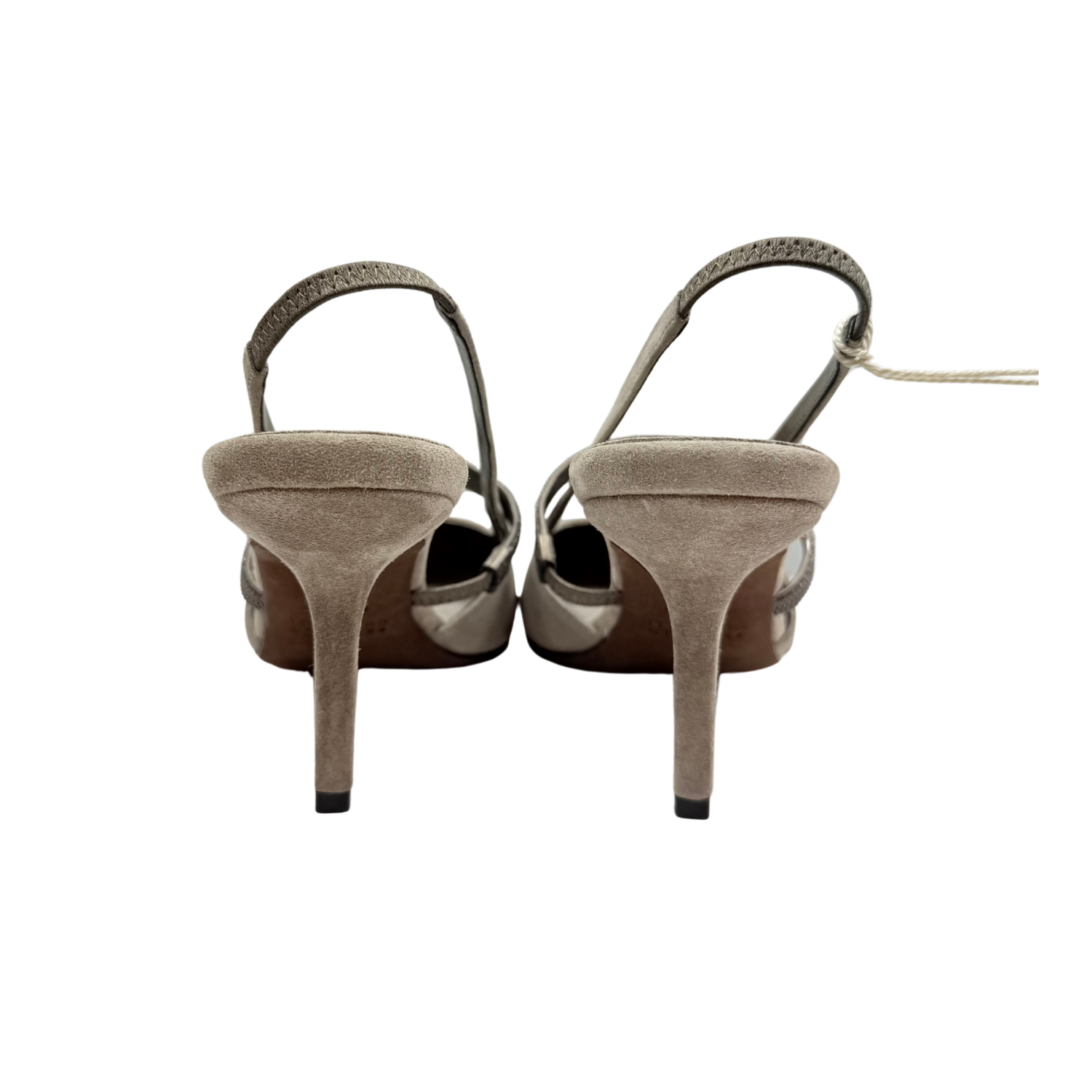 Brunello Cucinelli Suede Heels Light Grey