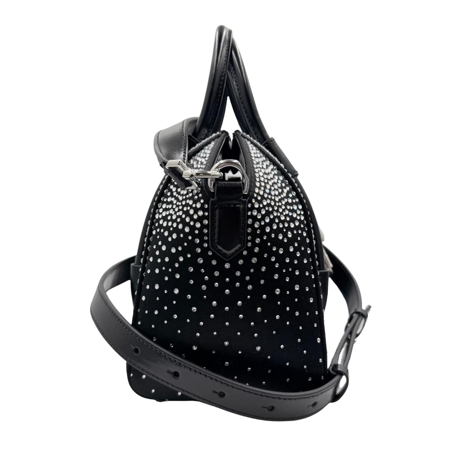 Mini Antigona Crystal Embellished Bag Black