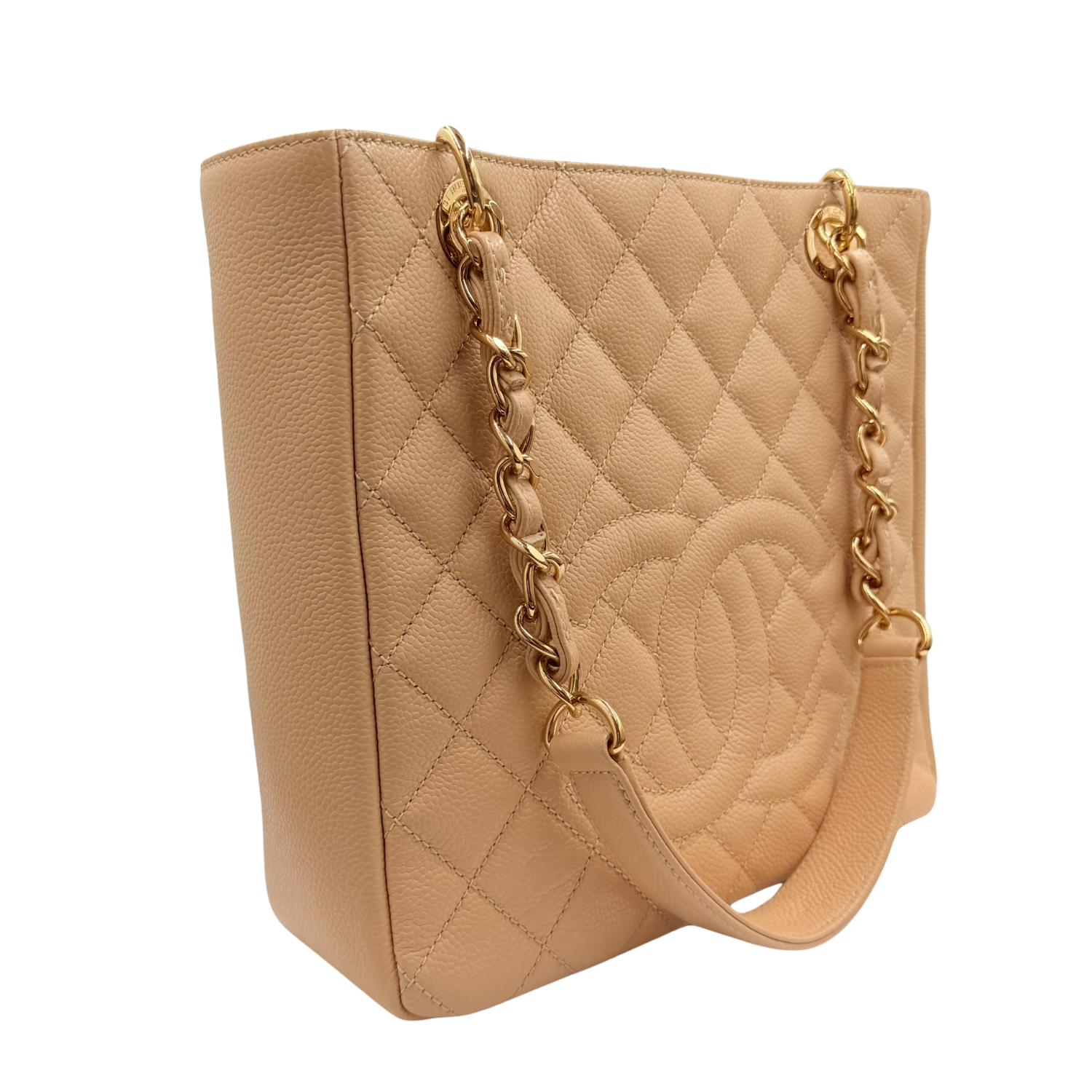 Chanel Petite Shopping Tote Beige