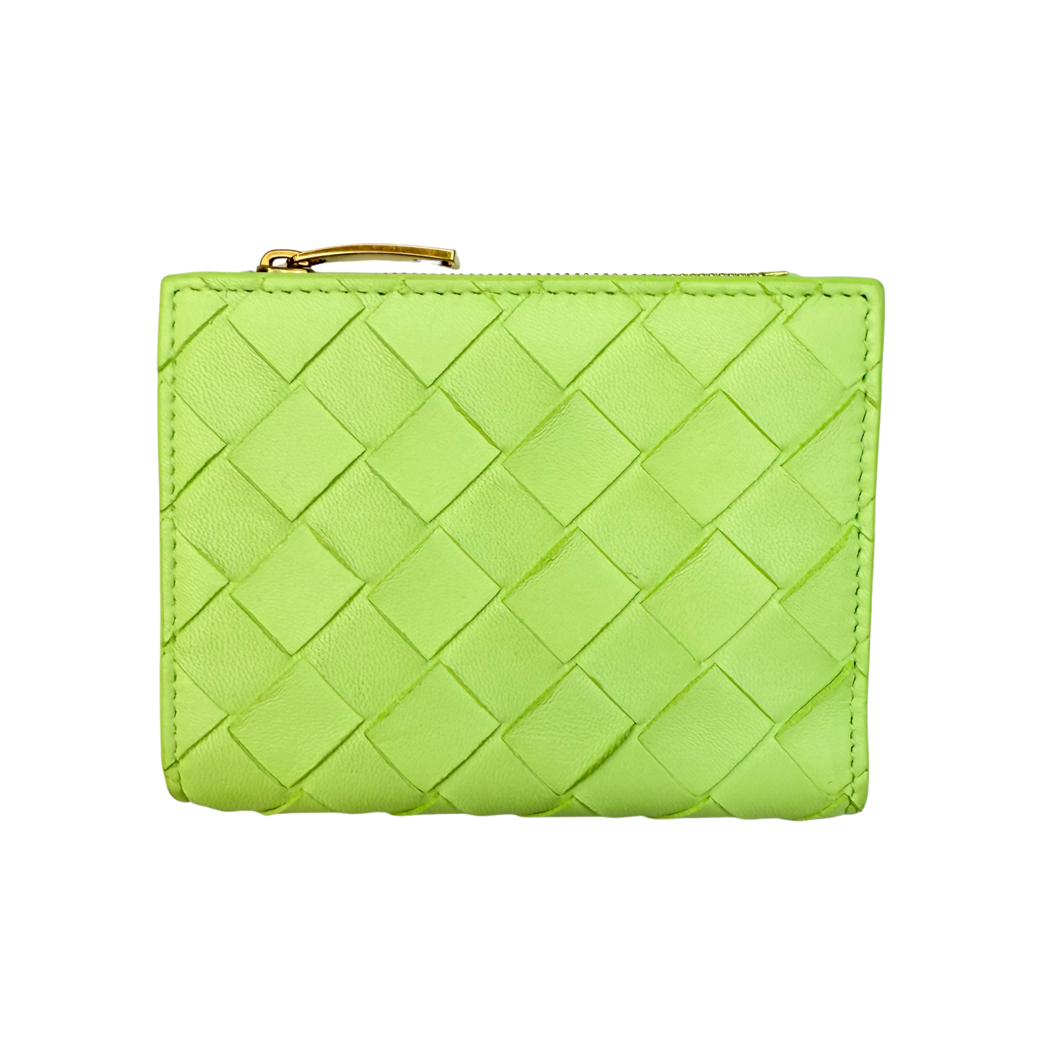 Bottega Veneta Intrecciato Small BiFold Wallet Light Green