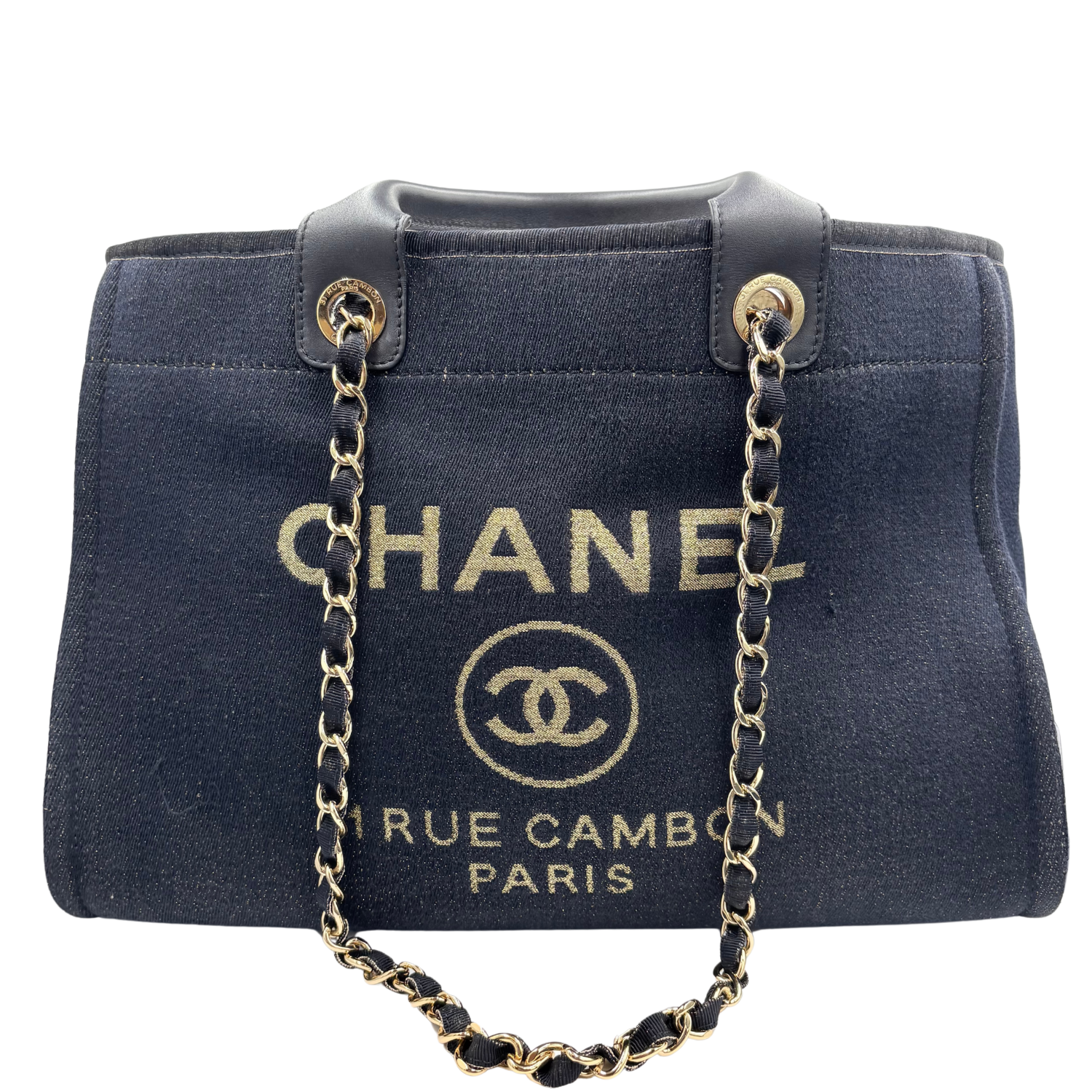 Chanel Medium Deauville Tote Navy