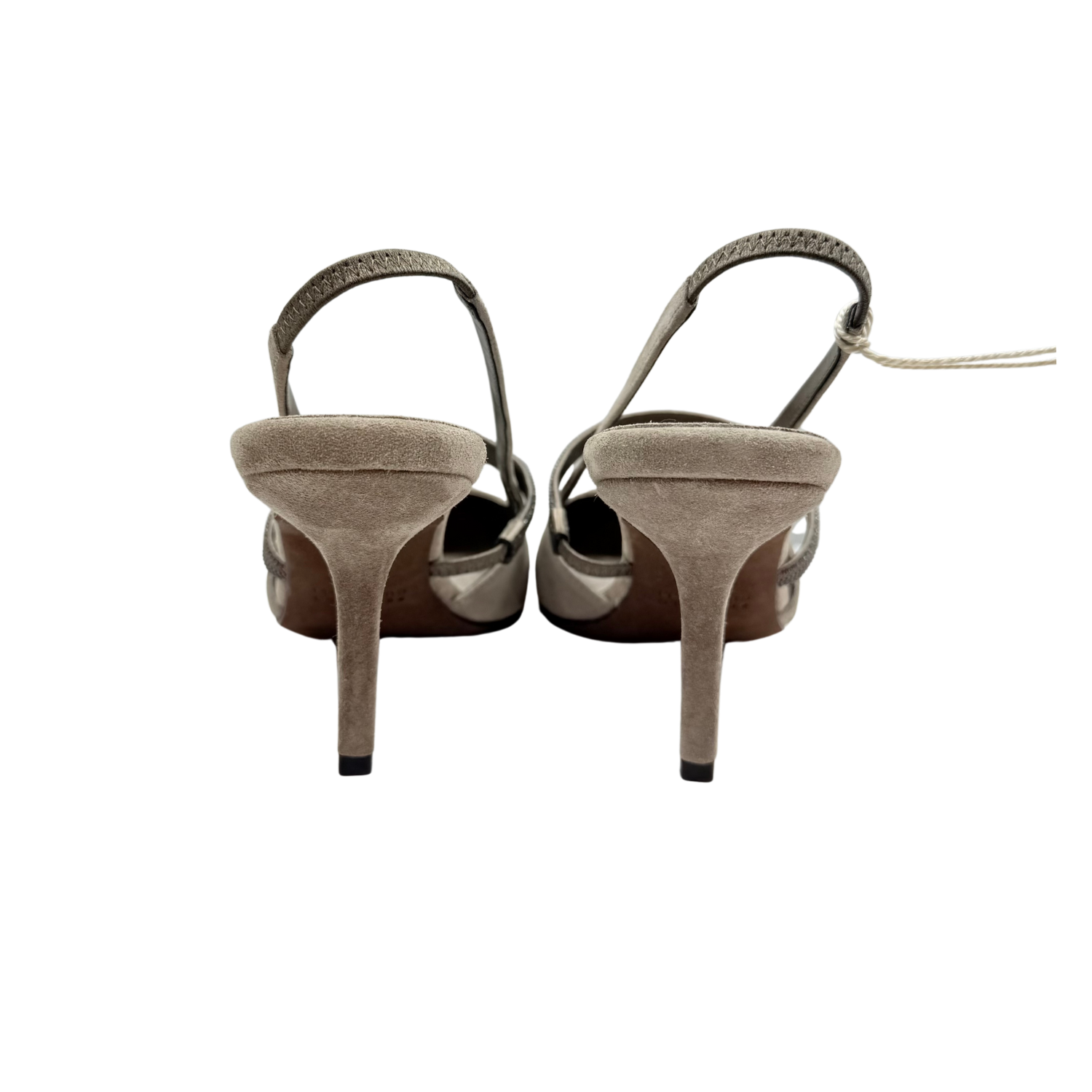 Brunello Cucinelli Suede Heels Light Grey