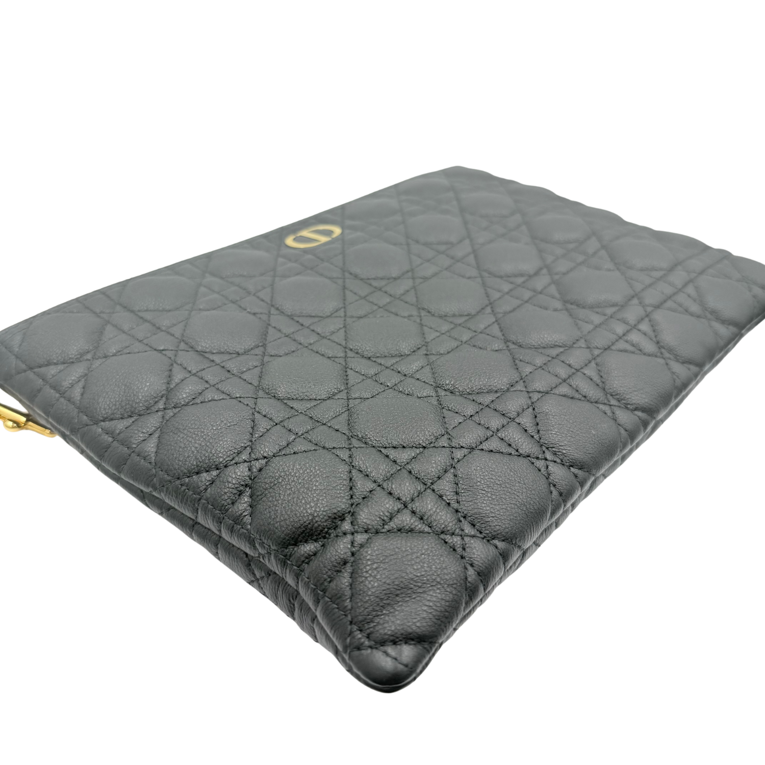 Christian Dior Large Cannage Daily Pouch Black