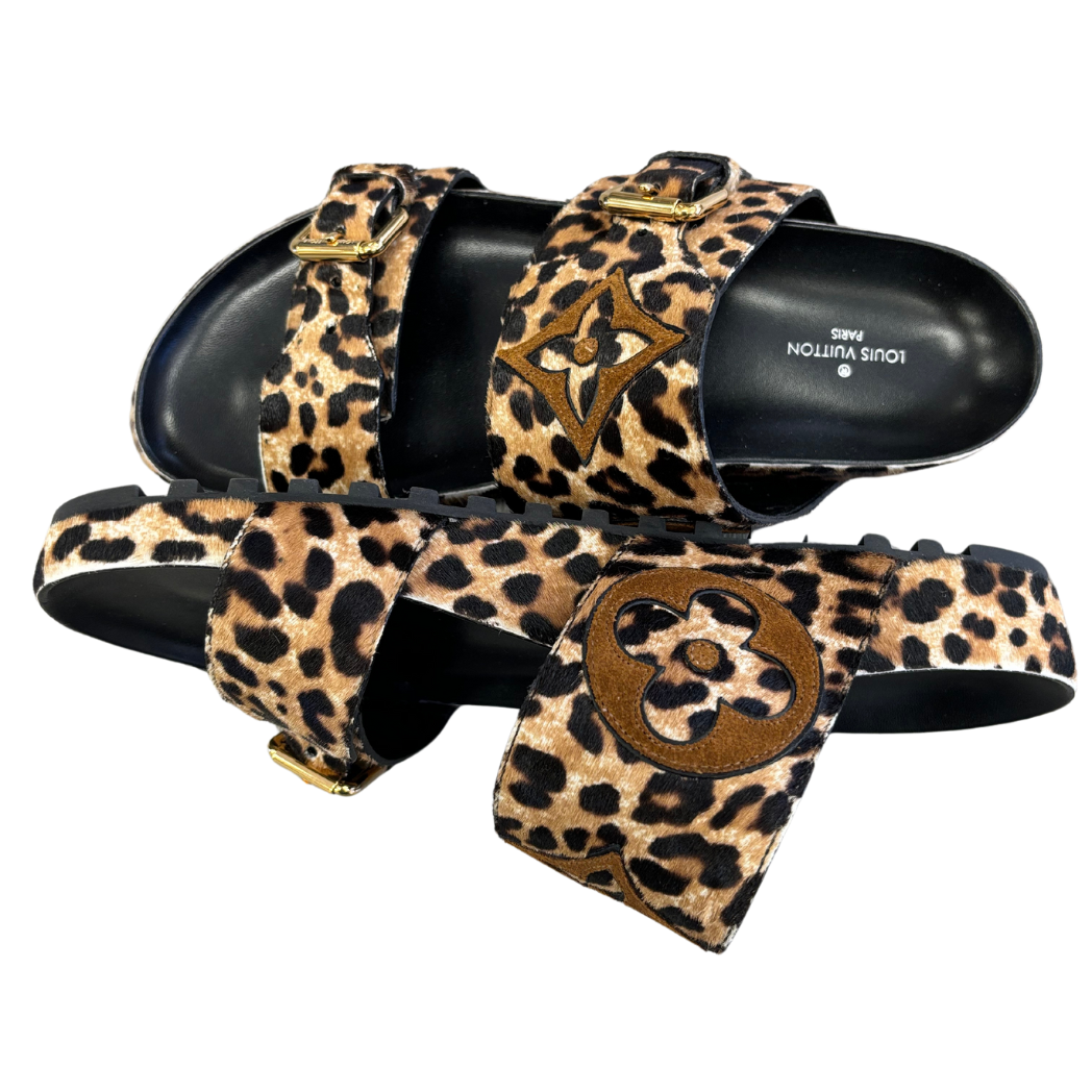 Louis Vuitton Cheetah Bom Dia Sandals