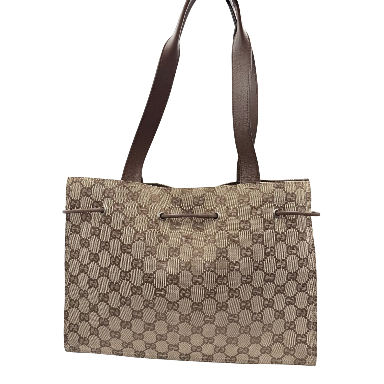 Gucci Small GG Monogram Drawstring Tote Bag