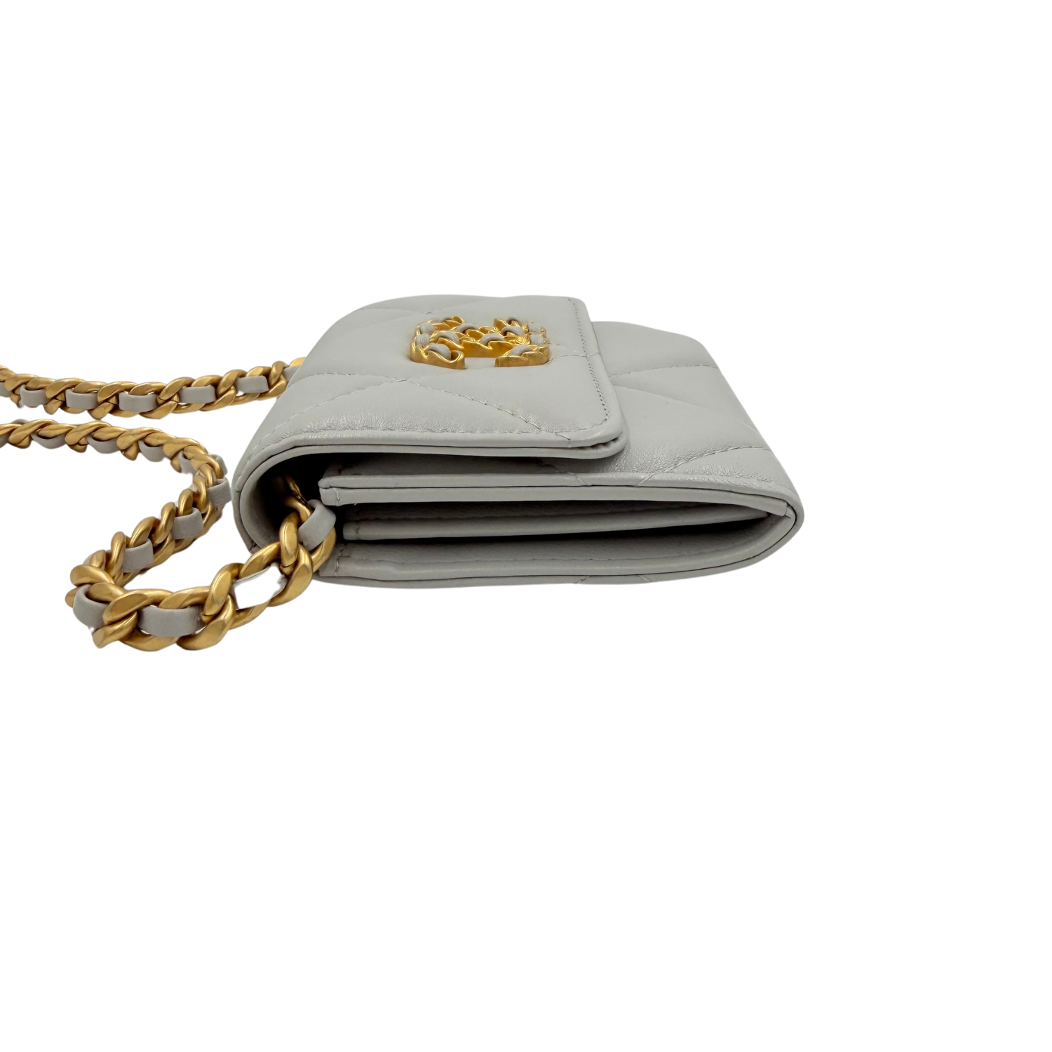 Chanel Mini Chanel 19 Wallet on Chain Light Gray