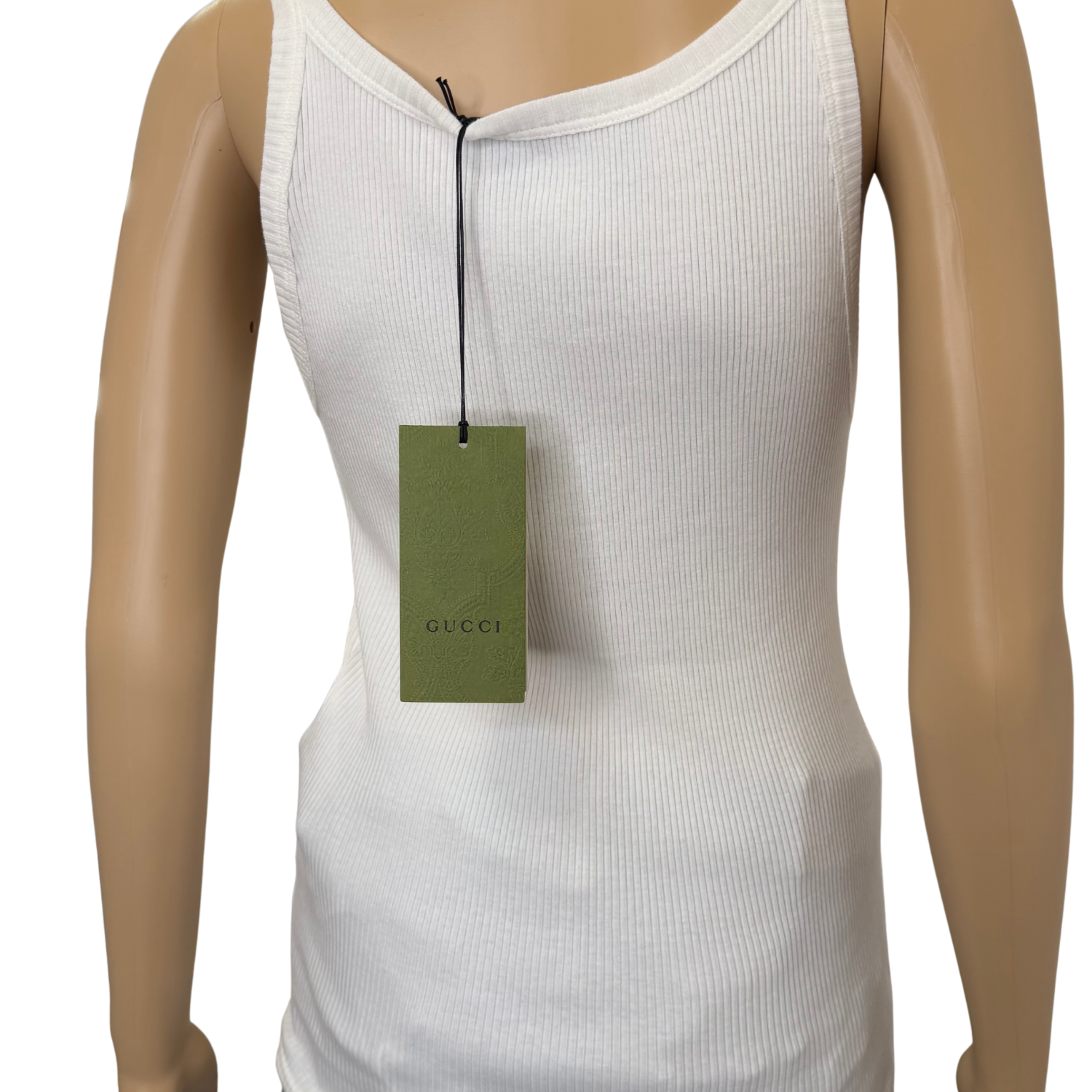 Gucci Ribbed Tank Top White