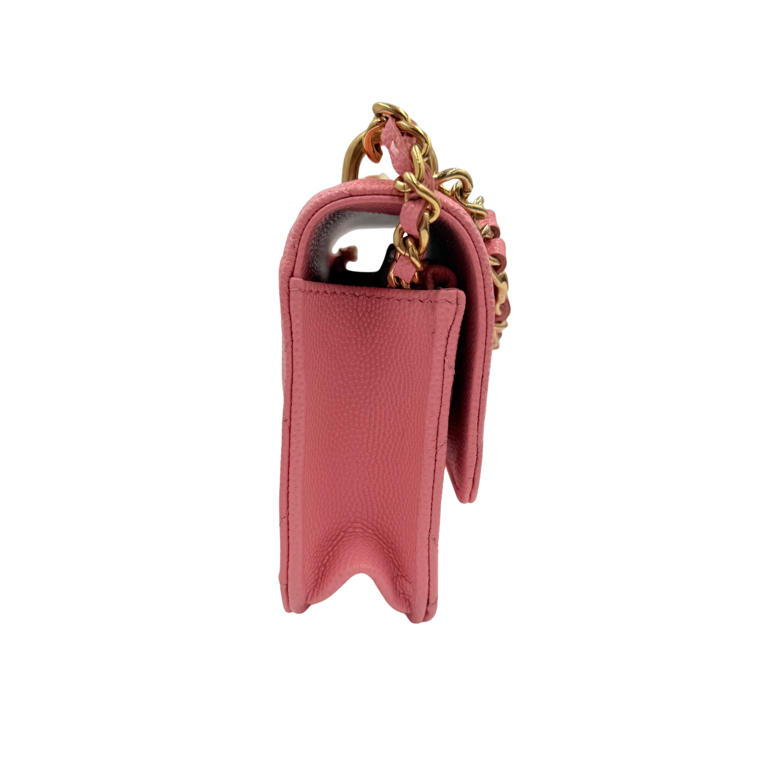 Chanel Quilted Mini Flap Pick Me Up Top Handle Wallet on Chain Pink