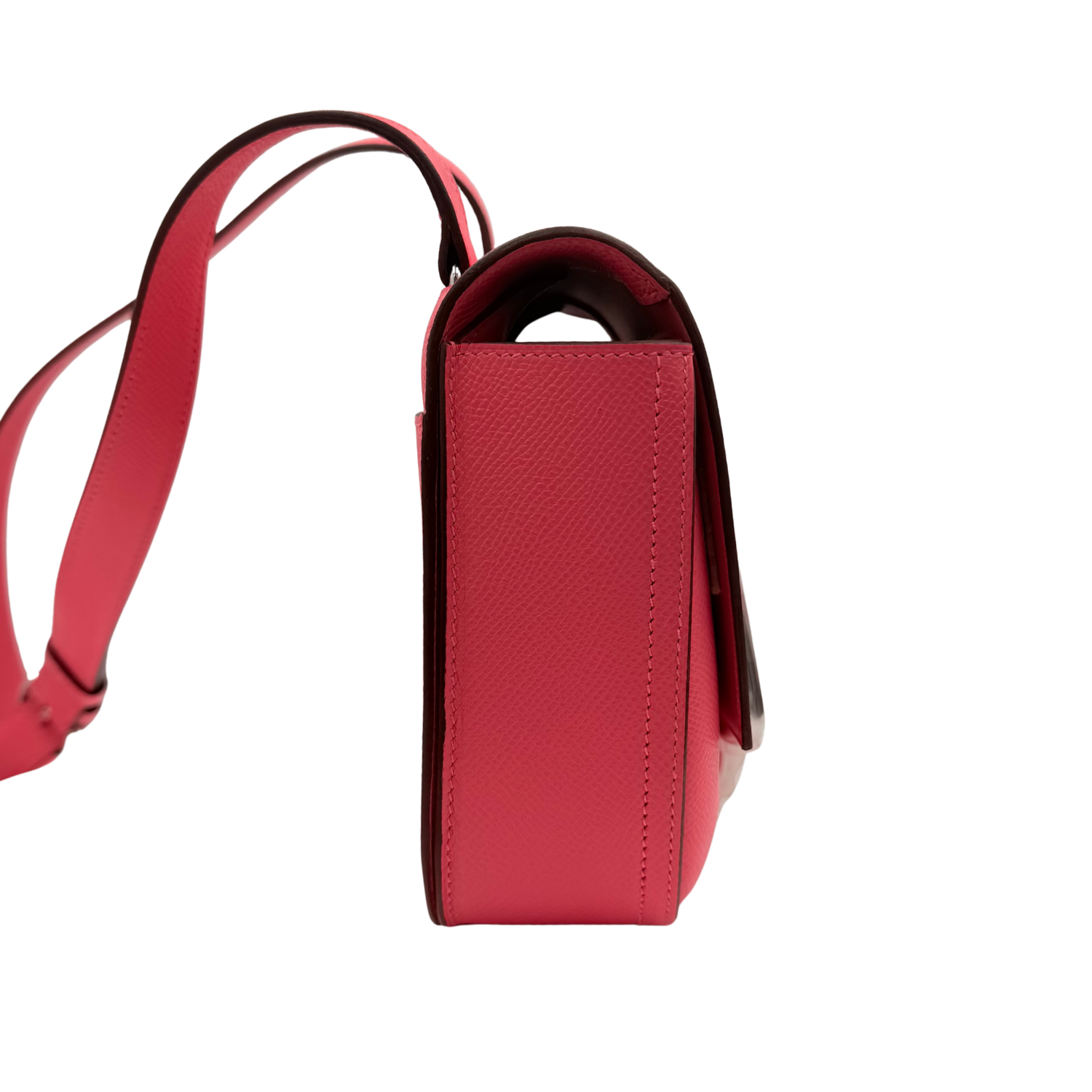 Hermès Mini Della Cavalleria Epsom Leather with Palladium Hardware Rose Azalee