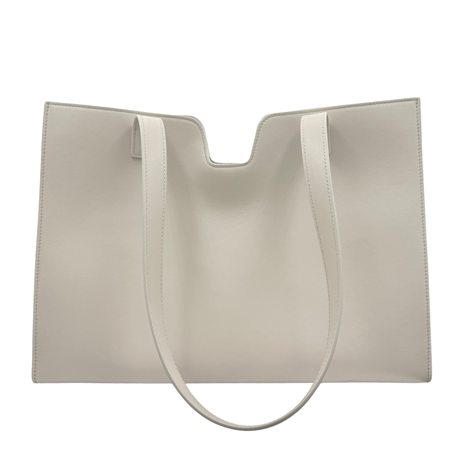 Celine Medium Leather Cabas 16 Light Grey