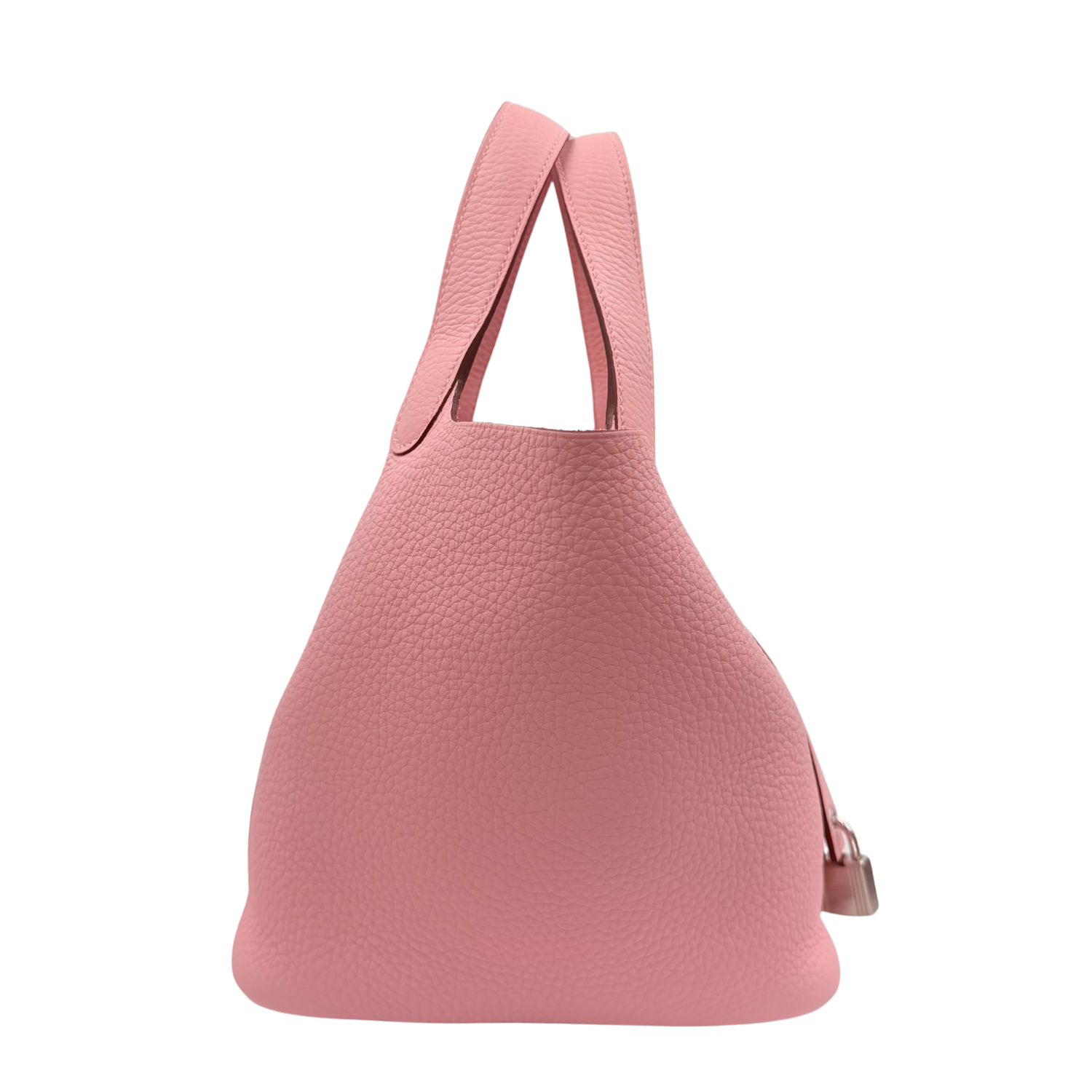 Hermès Picotin Lock 18 Clemence Leather with Palladium Hardware Rose Sakura