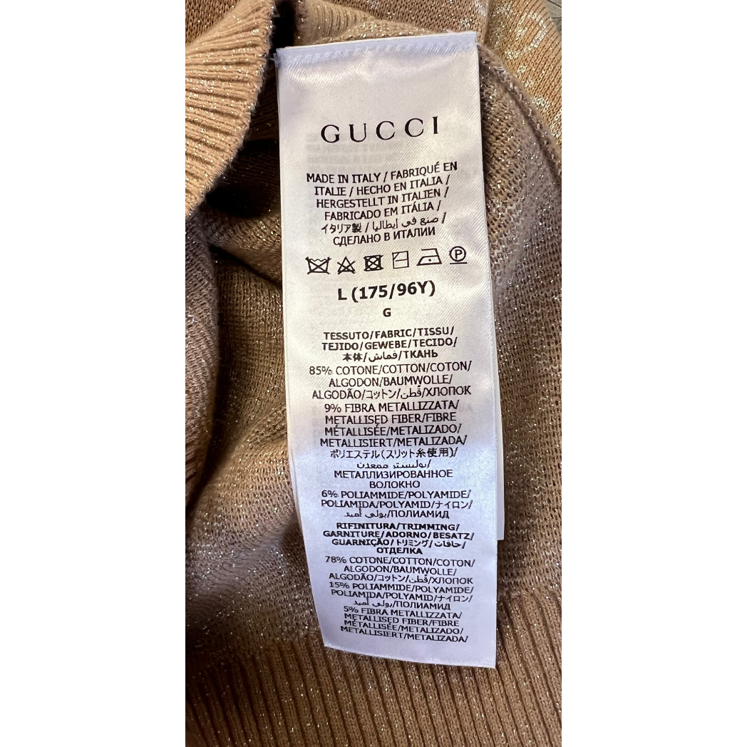 Gucci Metallic Jacquard Polo Shirt