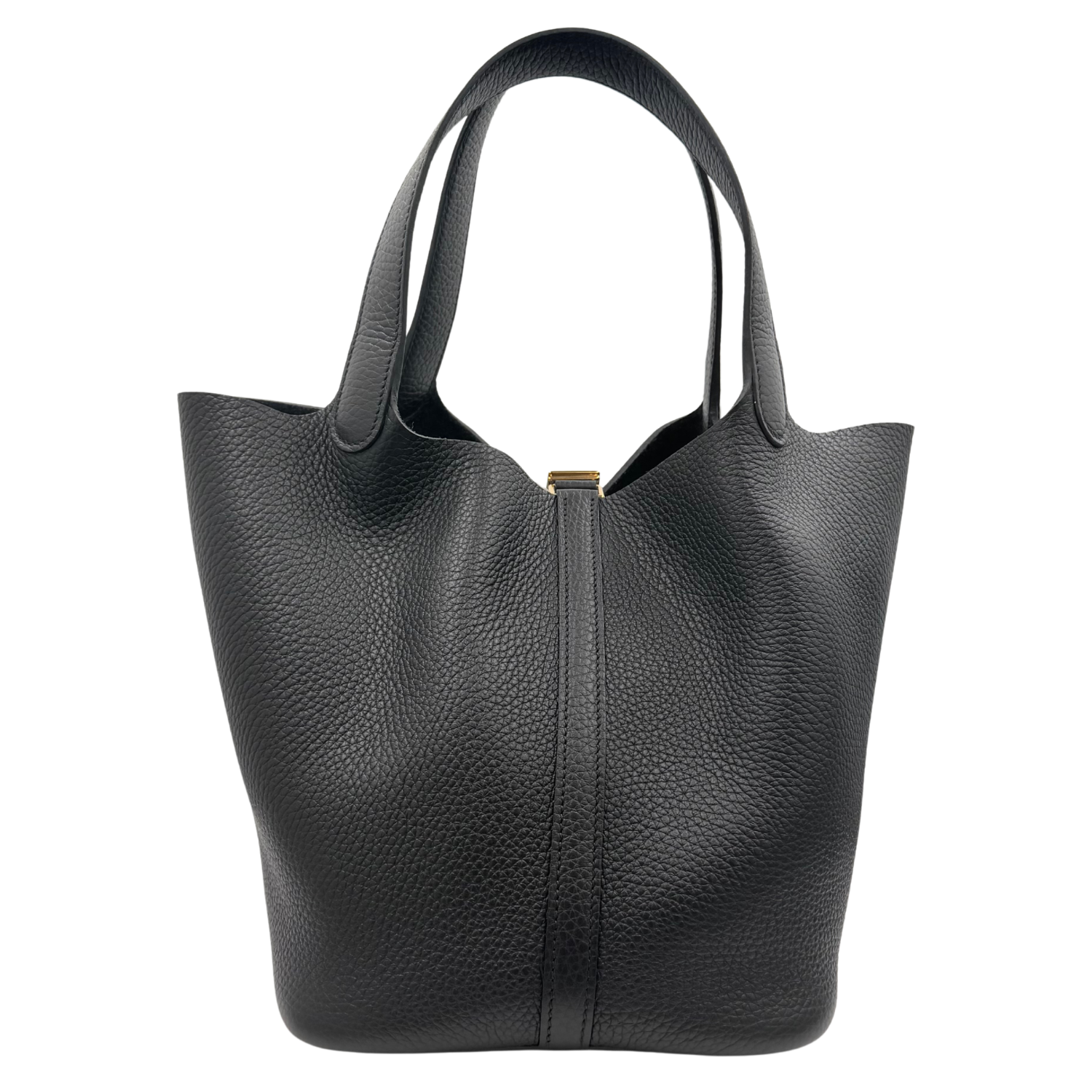 Hermès Picotin Lock 22 Clemence Black with Gold Hardware
