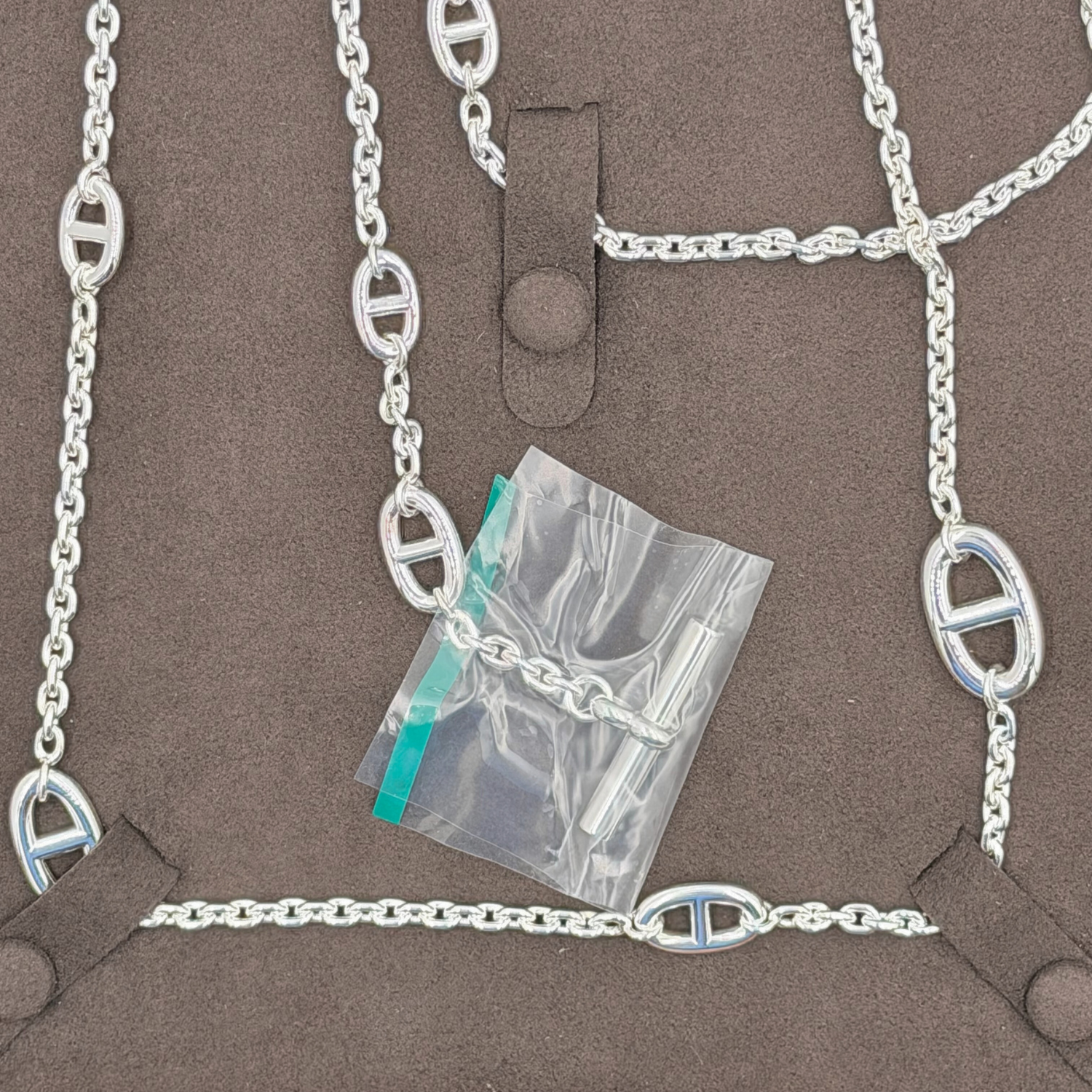 Hermès Farandole 120cm Long Necklace Silver
