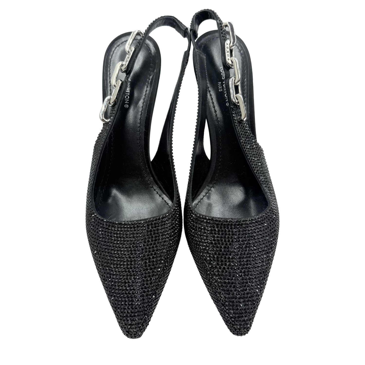 Louis Vuitton Sparkle Slingback Pumps Black
