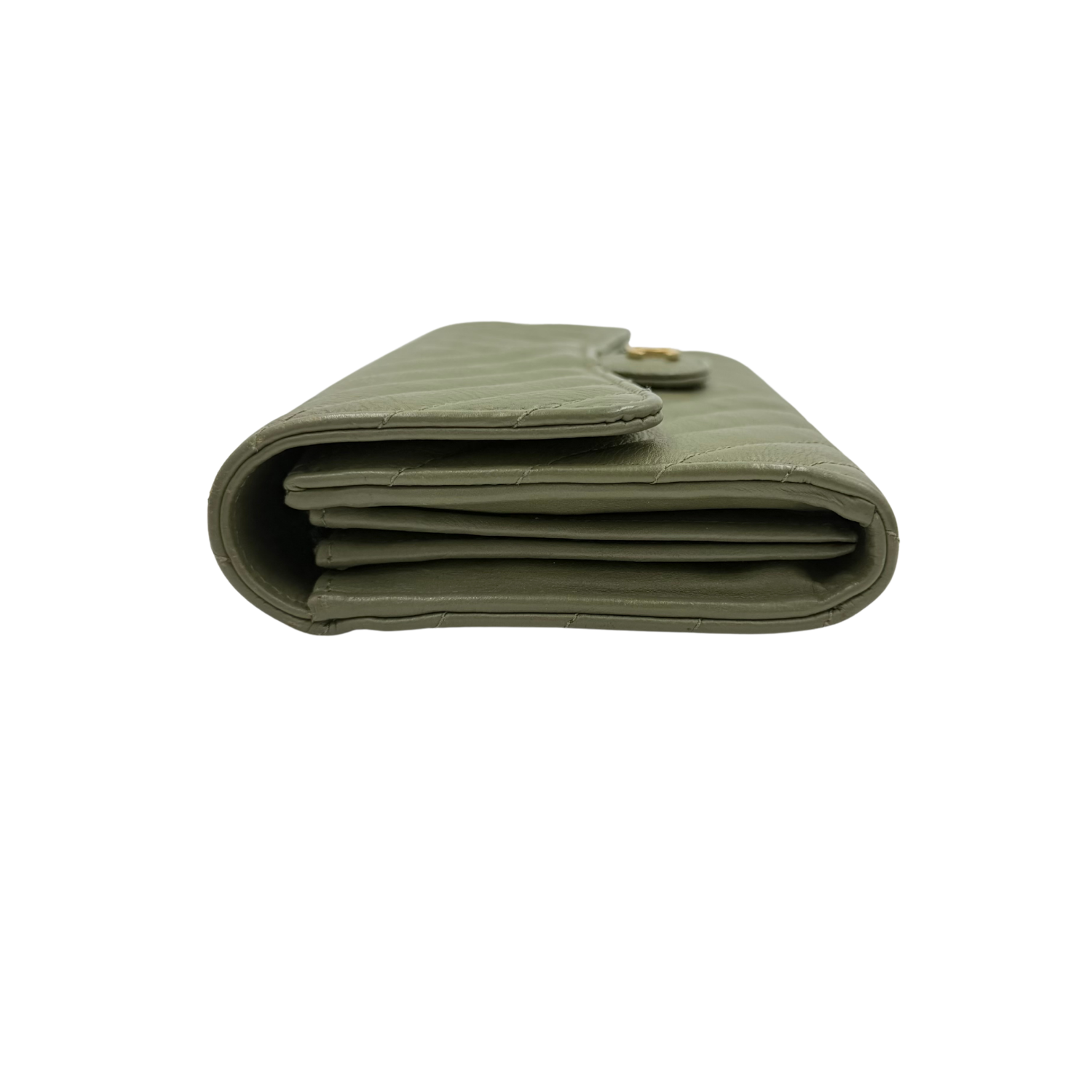 Chanel Classic Flap Wallet Olive Green