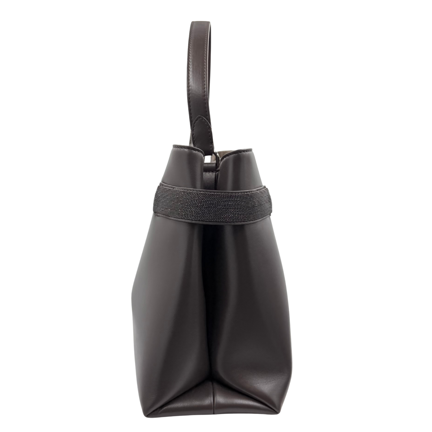 Medium Essence Leather Tote Brown