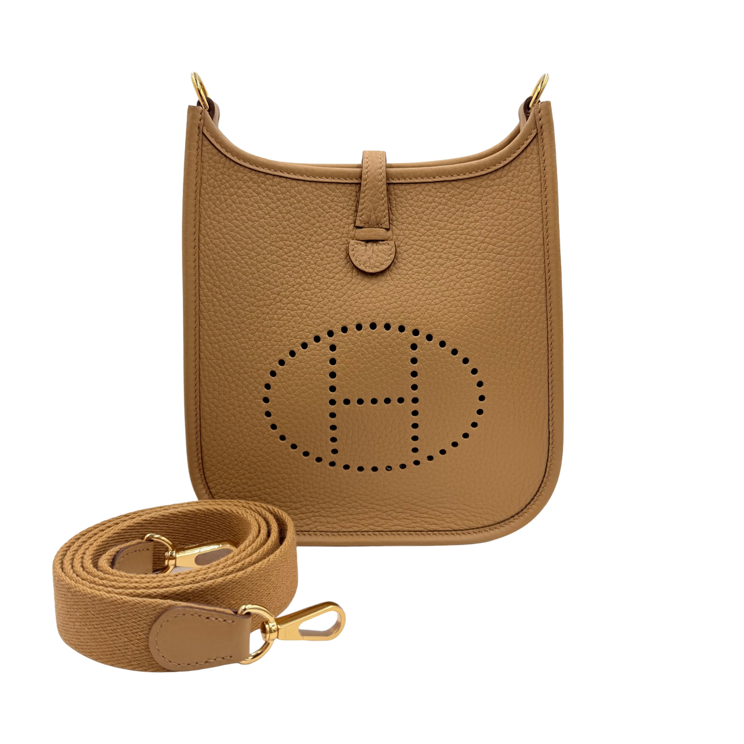 Hermès Clemence Evelyne II TPM 16 Biscuit Gold Hardware