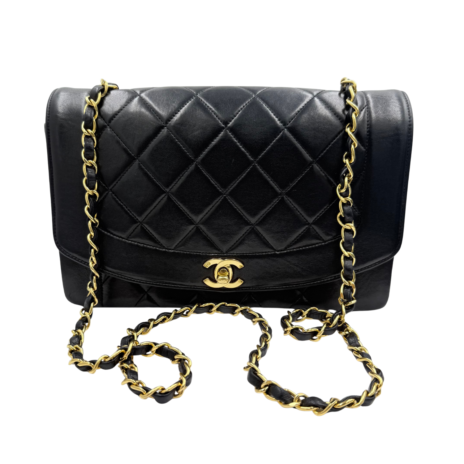 Chanel Medium Vintage Diana 90's Flap Bag Black
