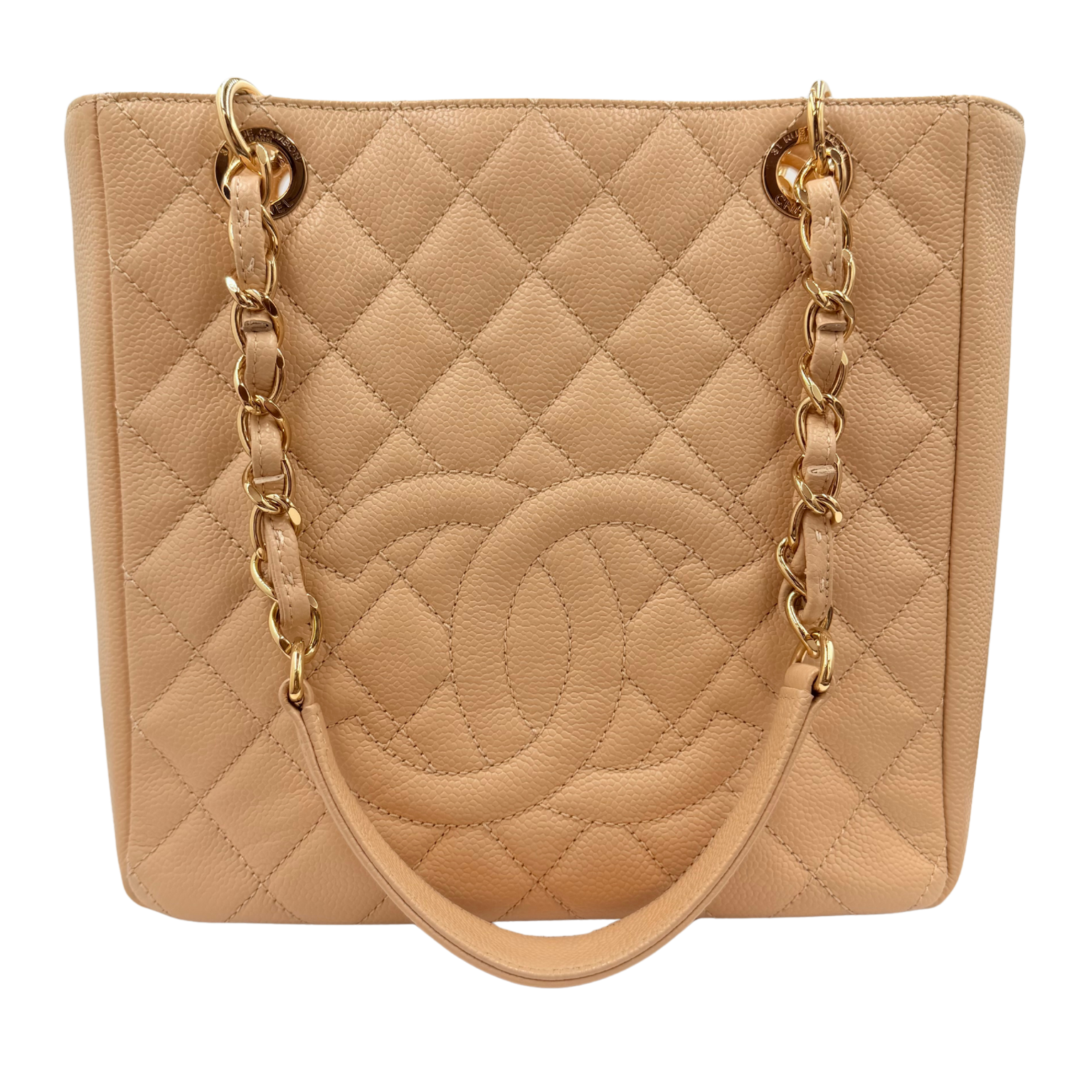 Chanel Petite Shopping Tote Beige