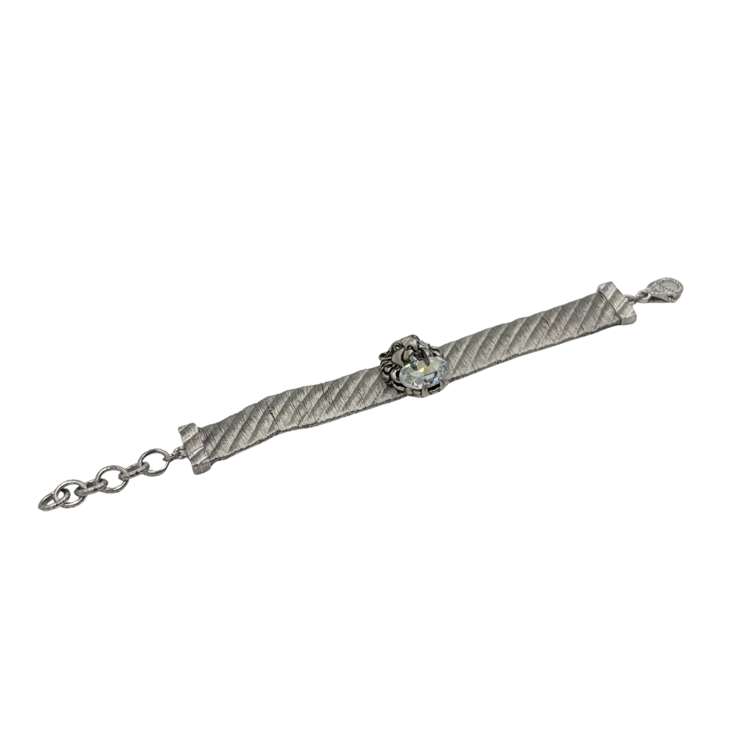 Gucci Lion Head Bracelet Silver