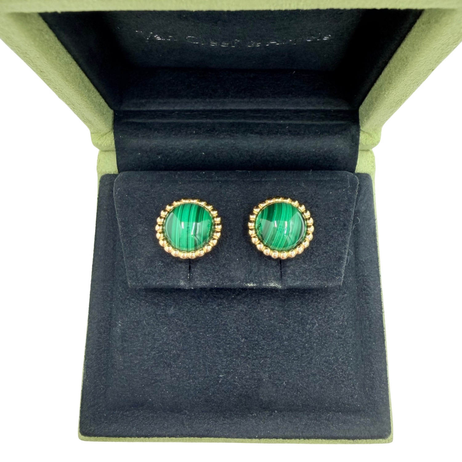 18k Gold Perlée Couleurs Earrings