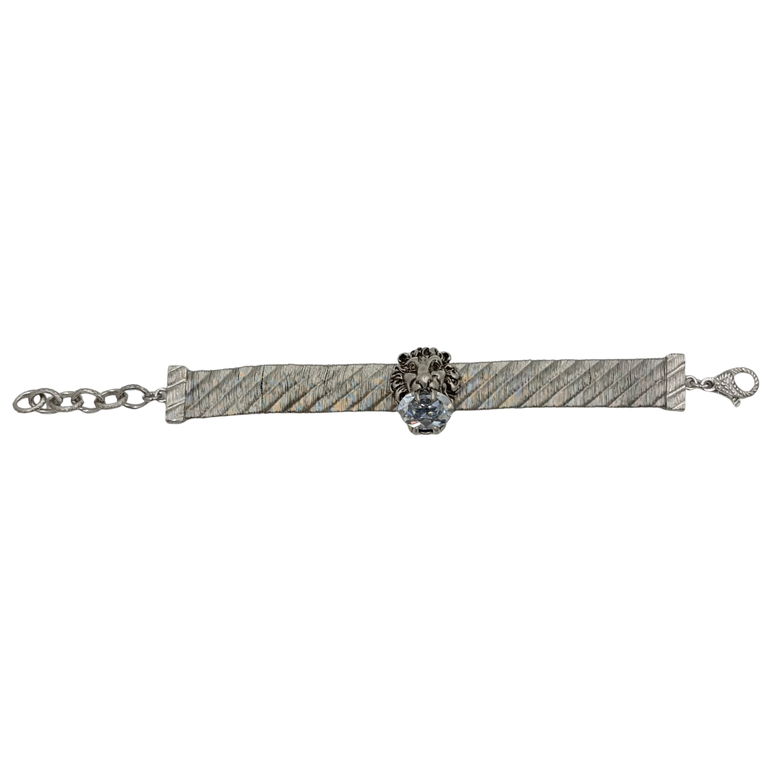 Gucci Lion Head Bracelet Silver