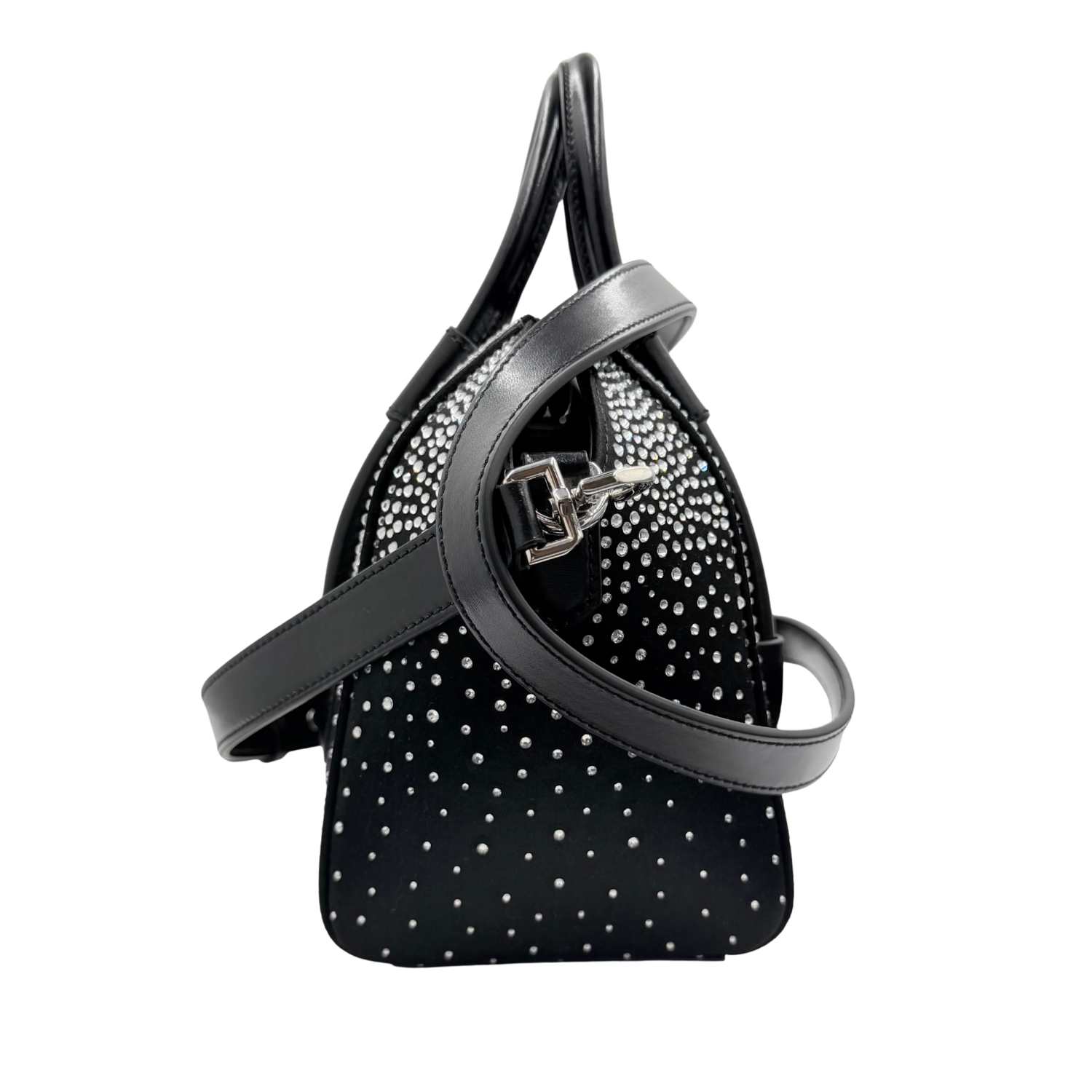 Mini Antigona Crystal Embellished Bag Black