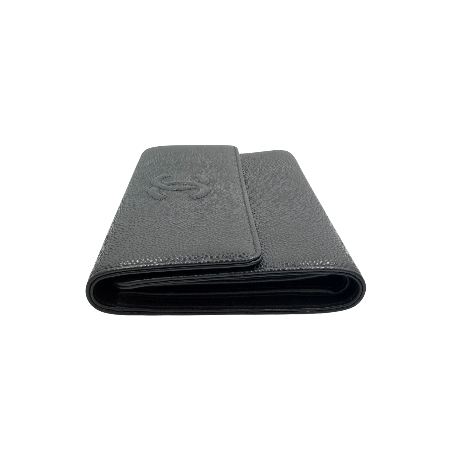 CC Timeless Caviar Bifold Wallet Black