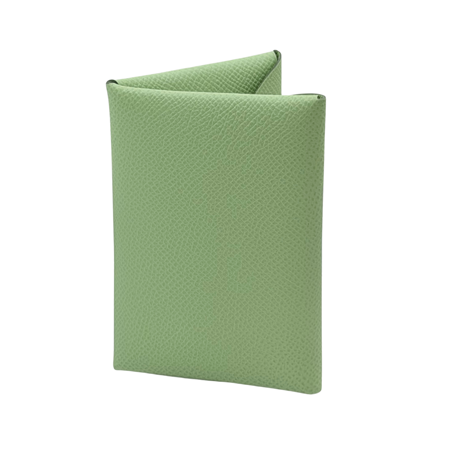 Hermès Calvi Duo Compact Card Holder Vert Criquet