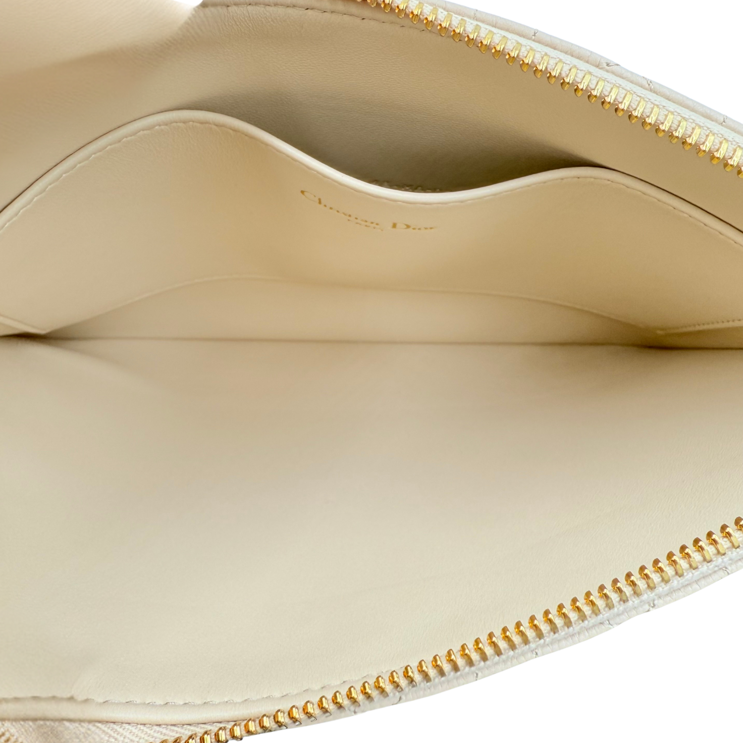 Christian Dior Medium Cannage Daily Pouch Caro Sand