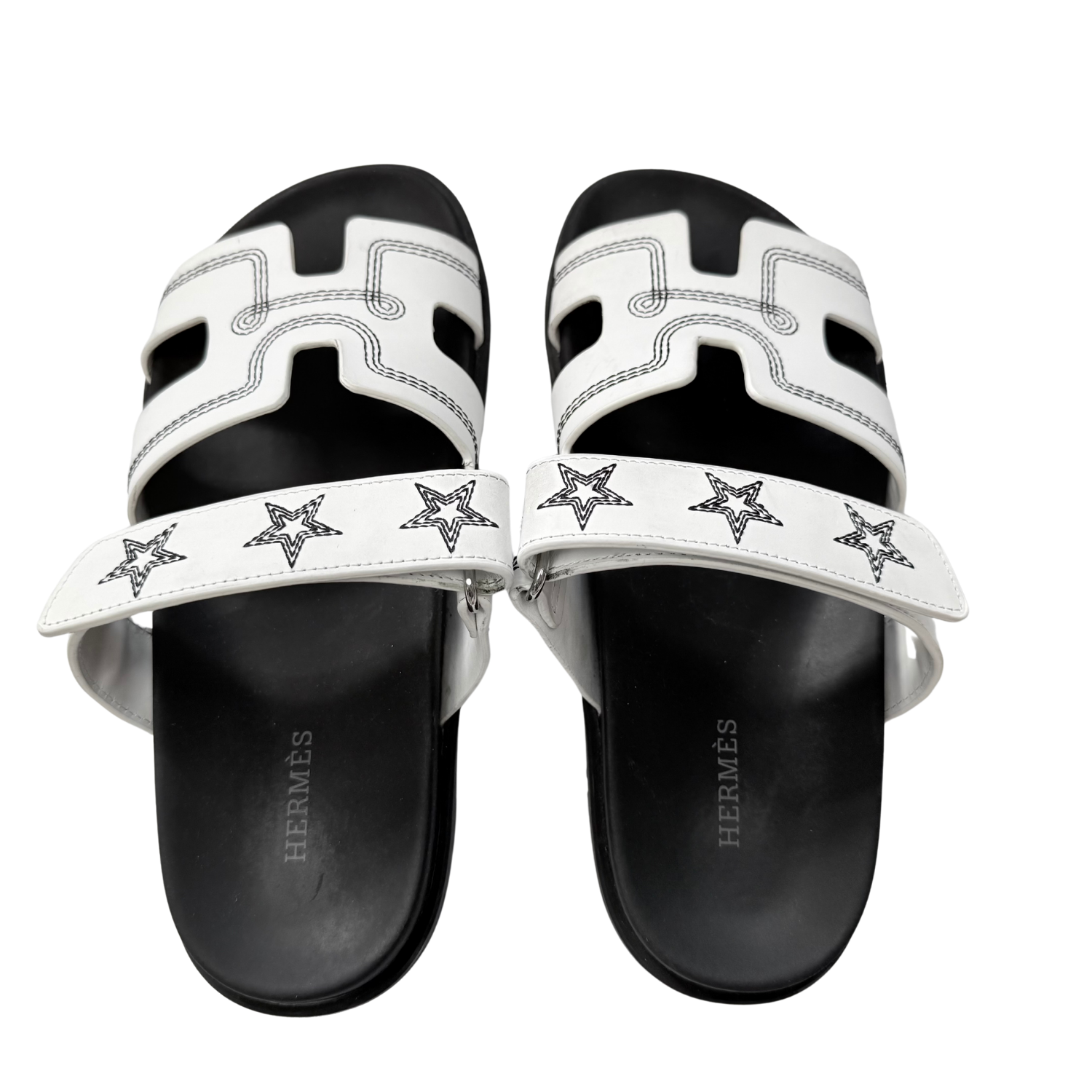 Hermès Chypre Sandal White and Black Stars