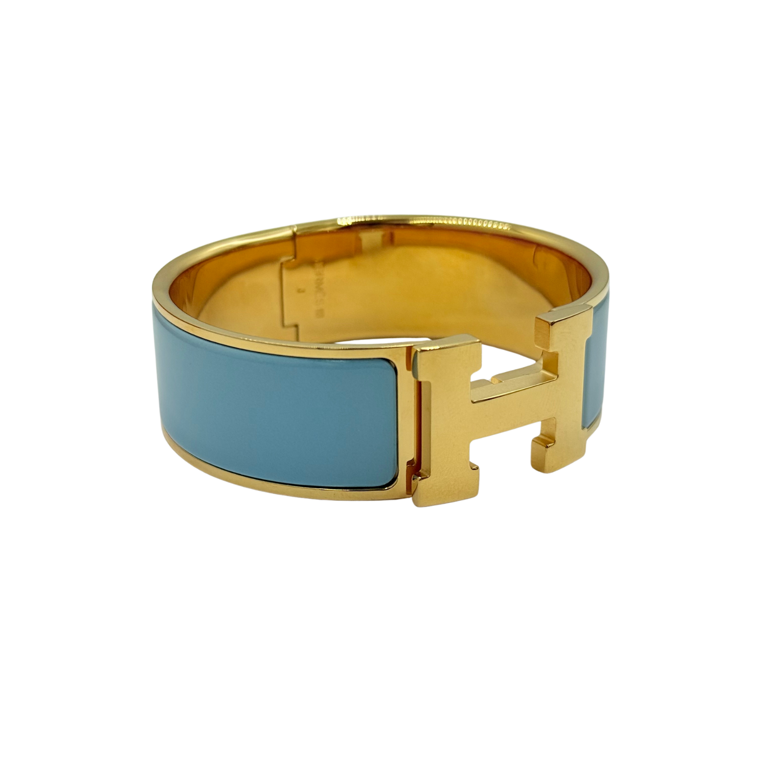 Hermès Clic Clac H Bracelet Blue Gold
