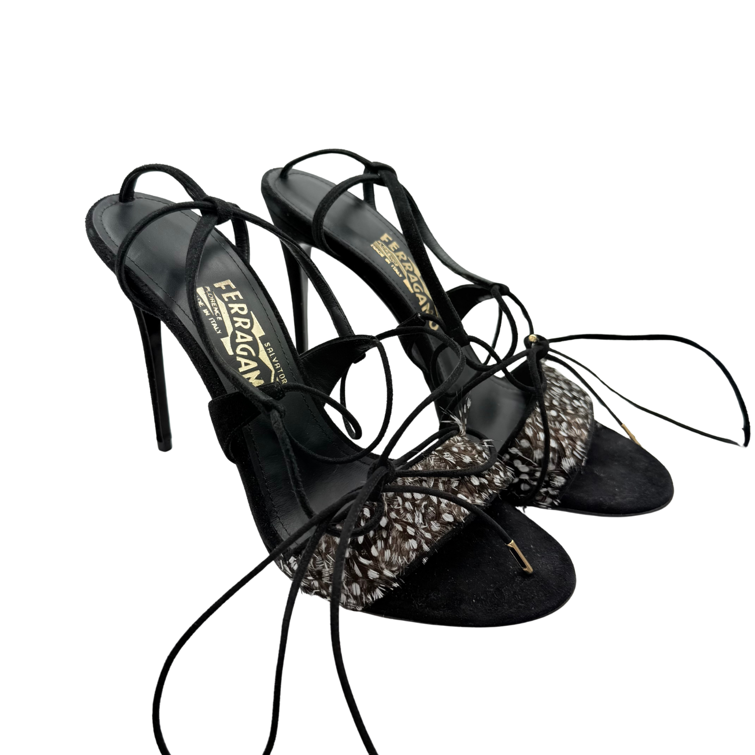 Ferragamo Lace Up Pumps Black