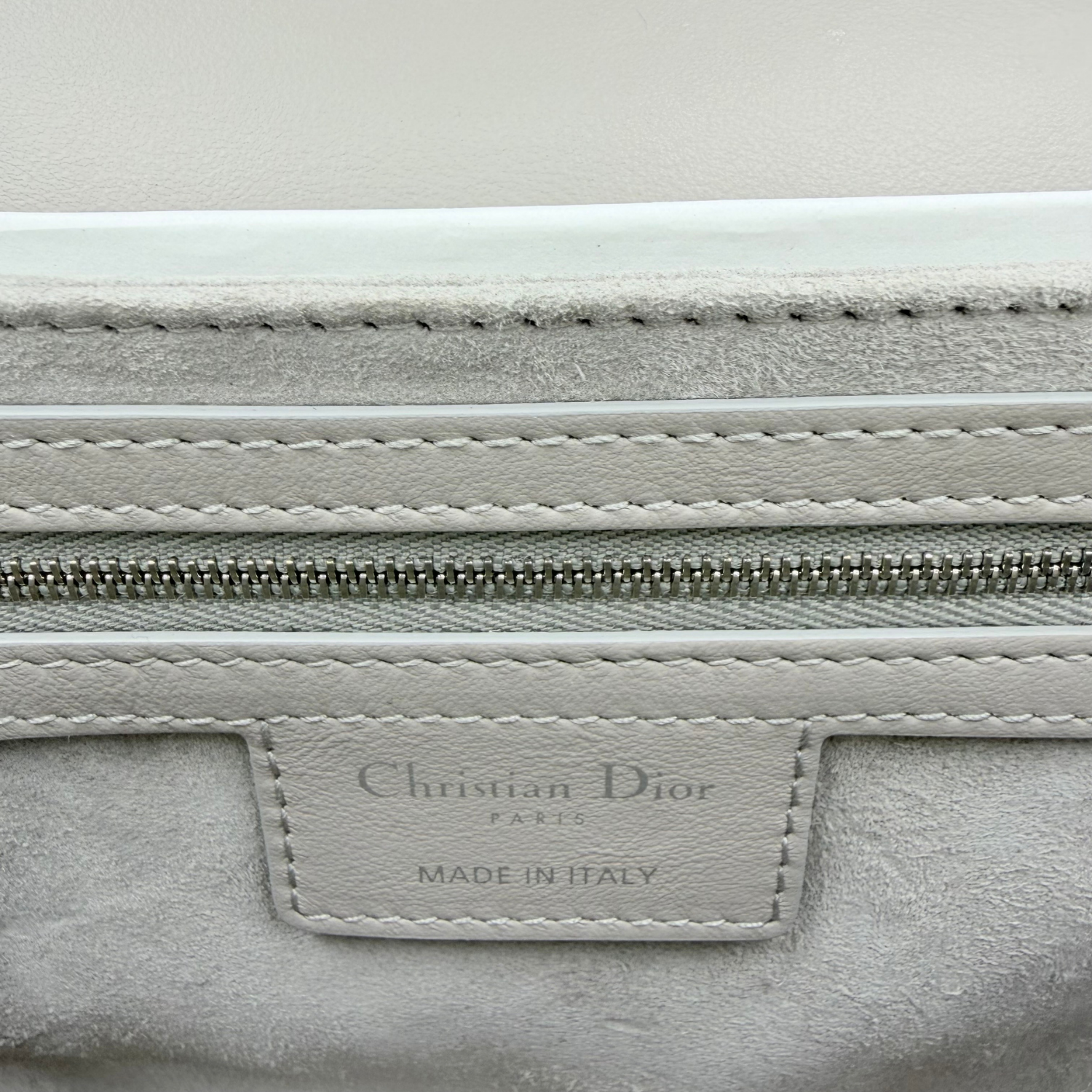 Christian Dior Small Jolie Flap Bag with Top Handle Gray