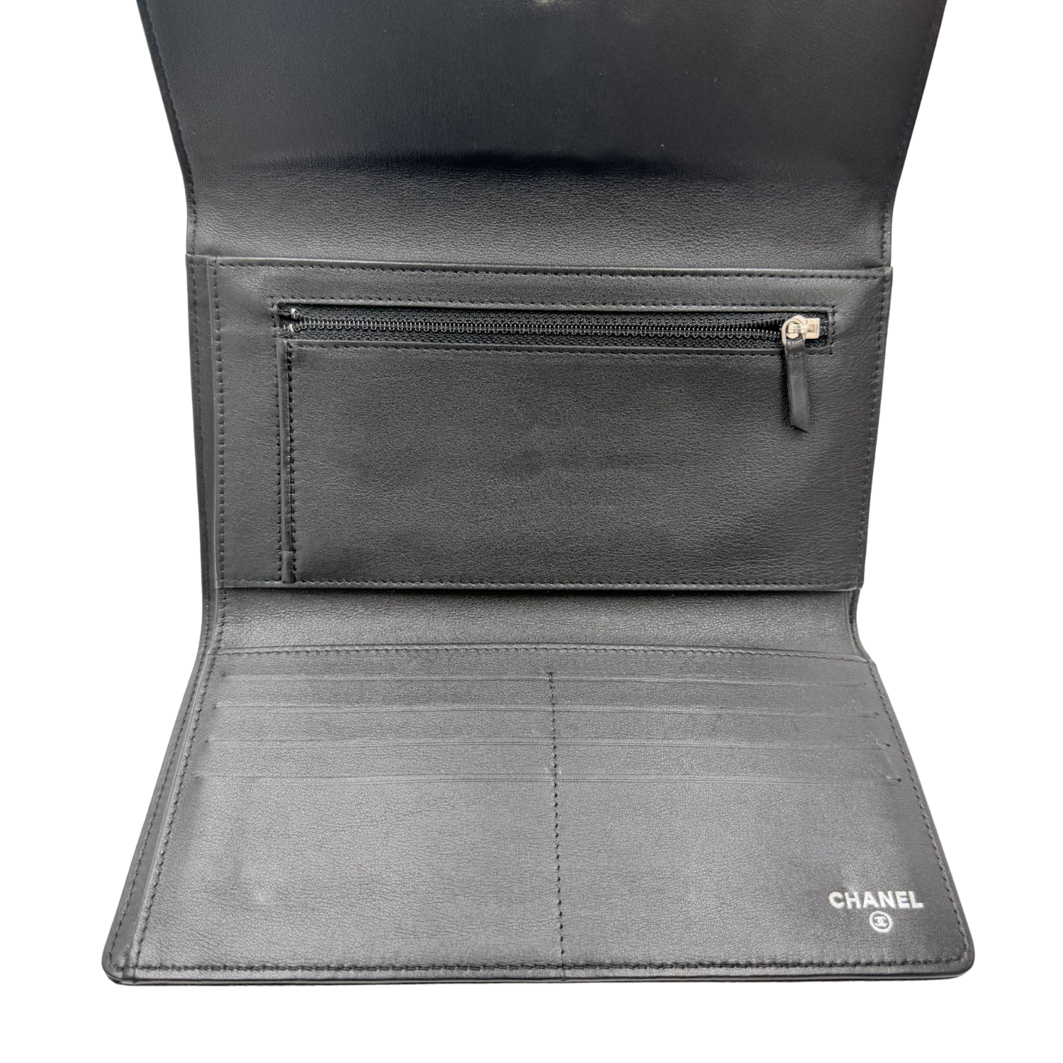 CC Timeless Caviar Bifold Wallet Black