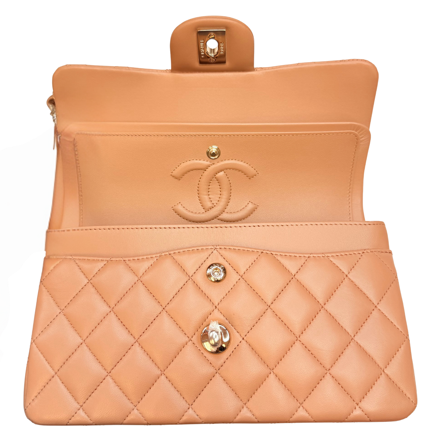 Chanel Small Rare Classic Double Flap Caramel