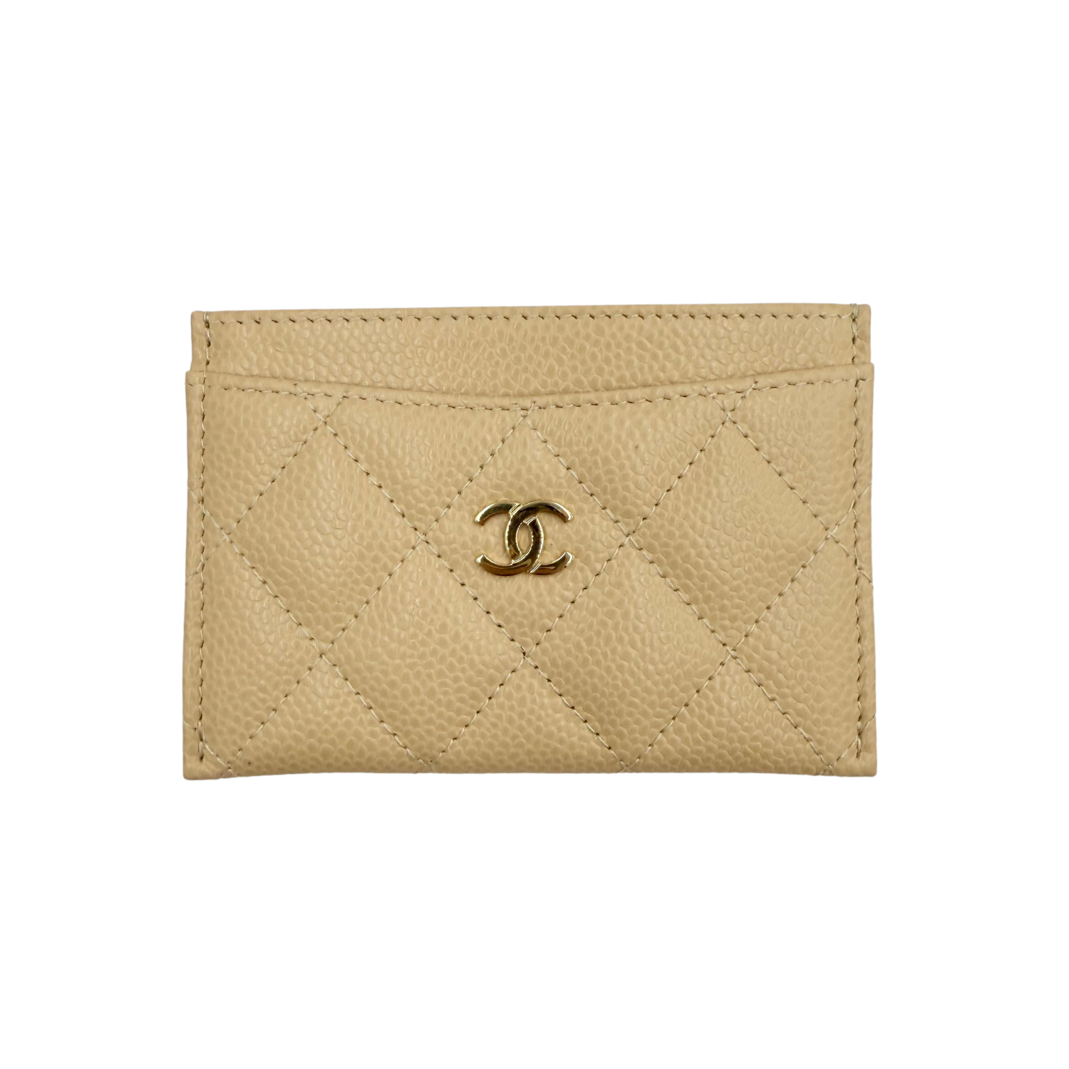 Chanel CC Card Holder Beige