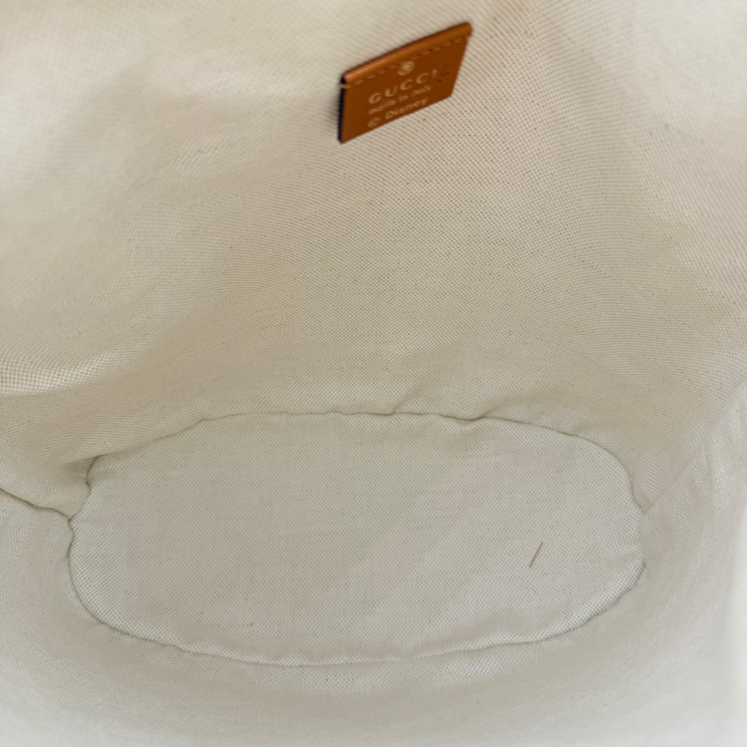 Gucci x Disney GG Supreme Monogram Bucket Bag Beige