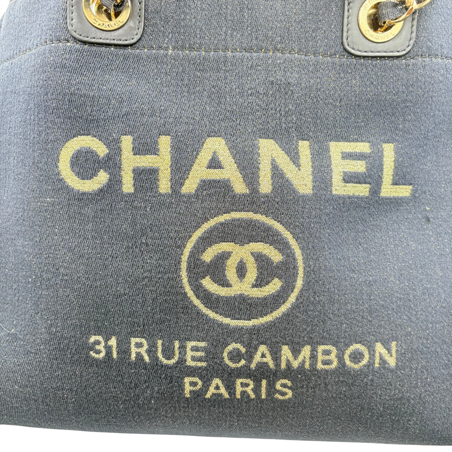 Chanel Medium Deauville Tote Navy