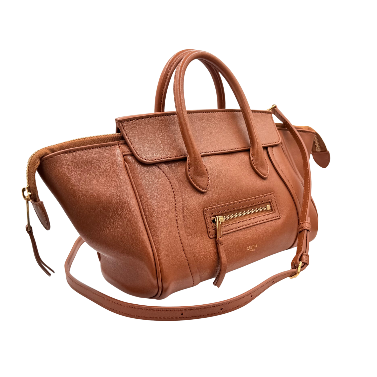 Small New Luggage Bag Soft Tan