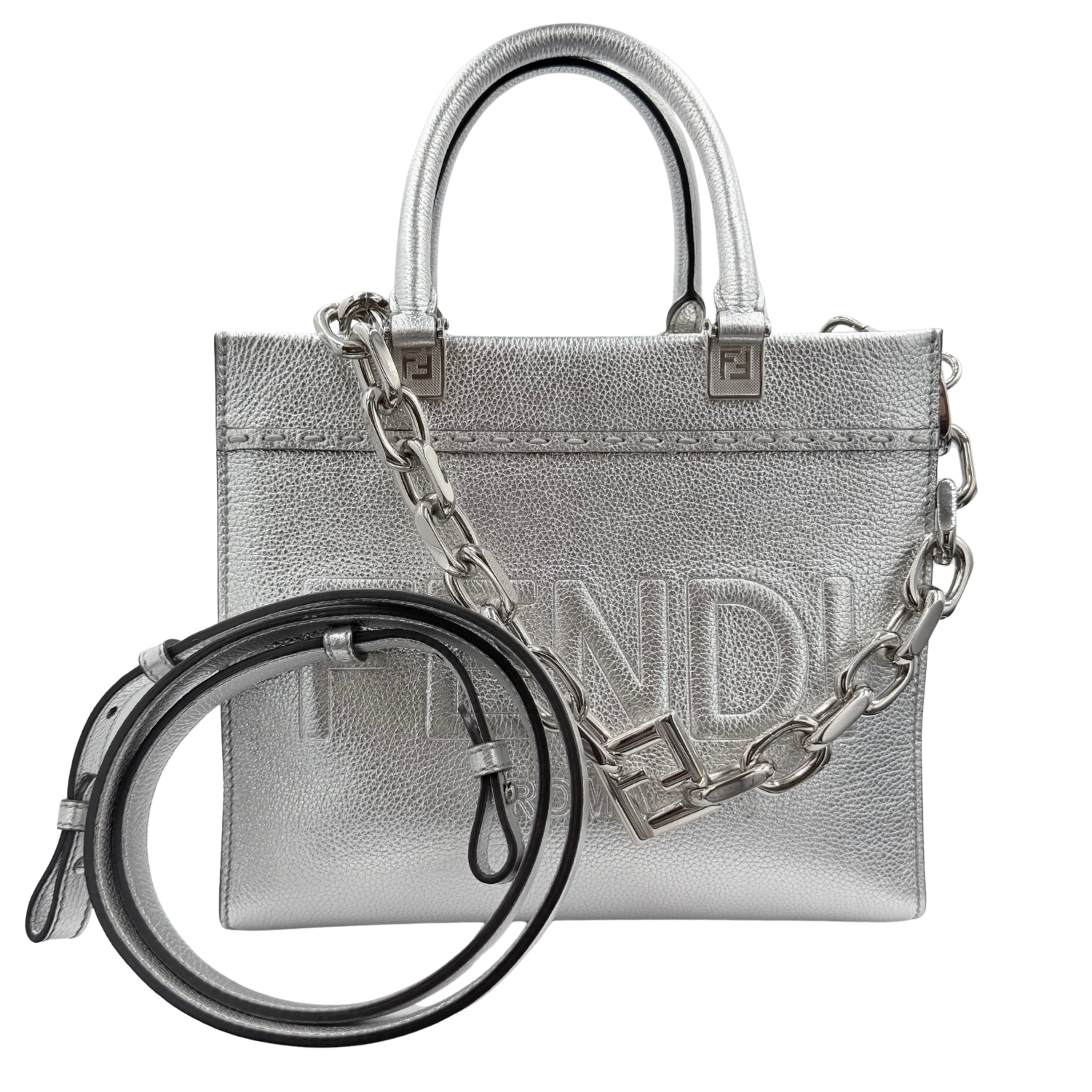 Mini Sunshine Shopper Tote Silver