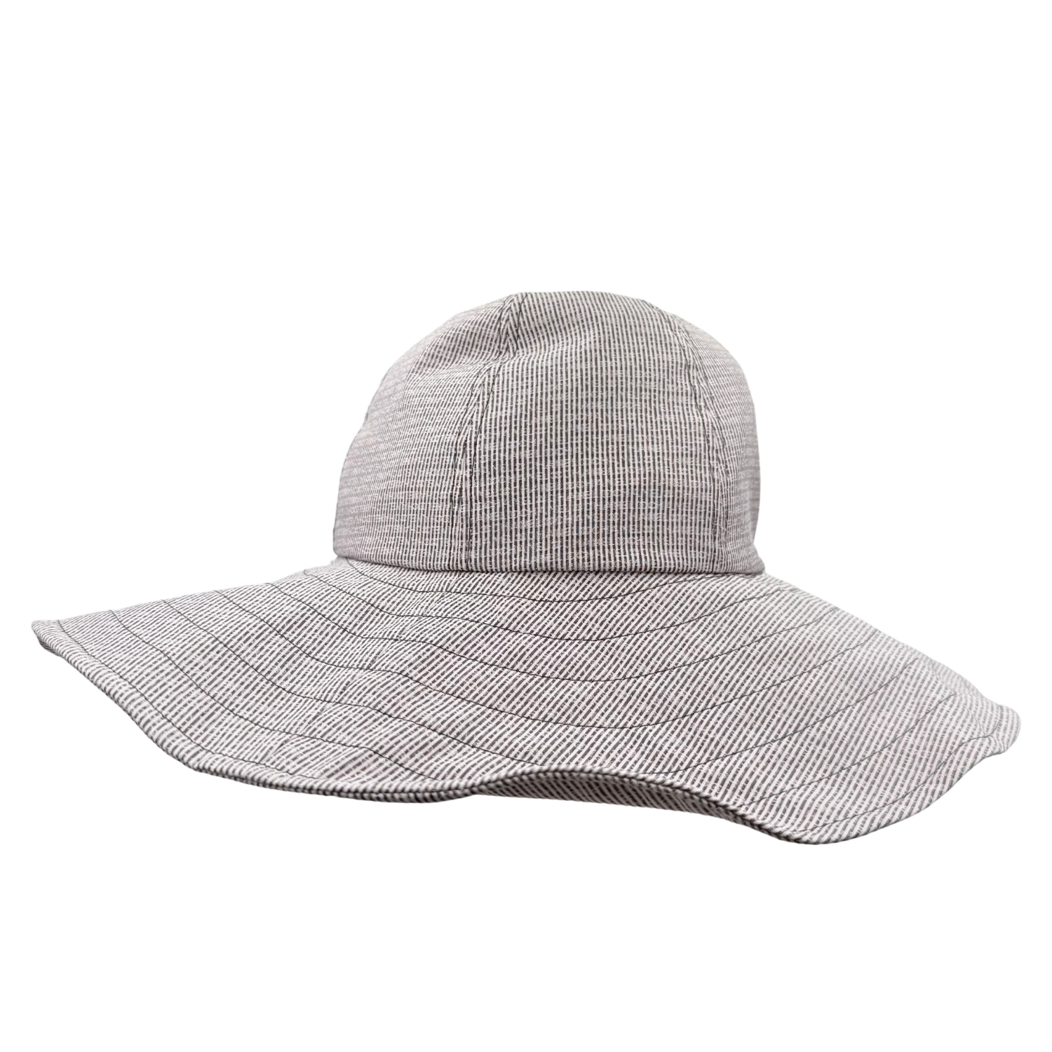 Chanel Wide Brimmed Floppy Sun Hat Striped