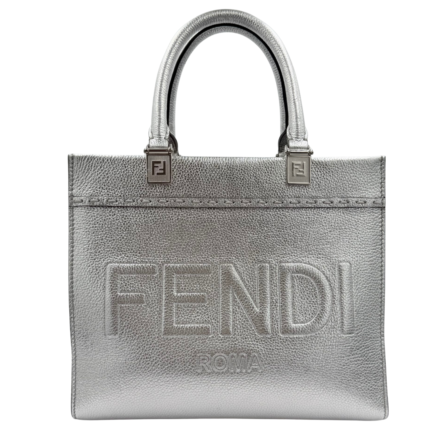 Mini Sunshine Shopper Tote Silver