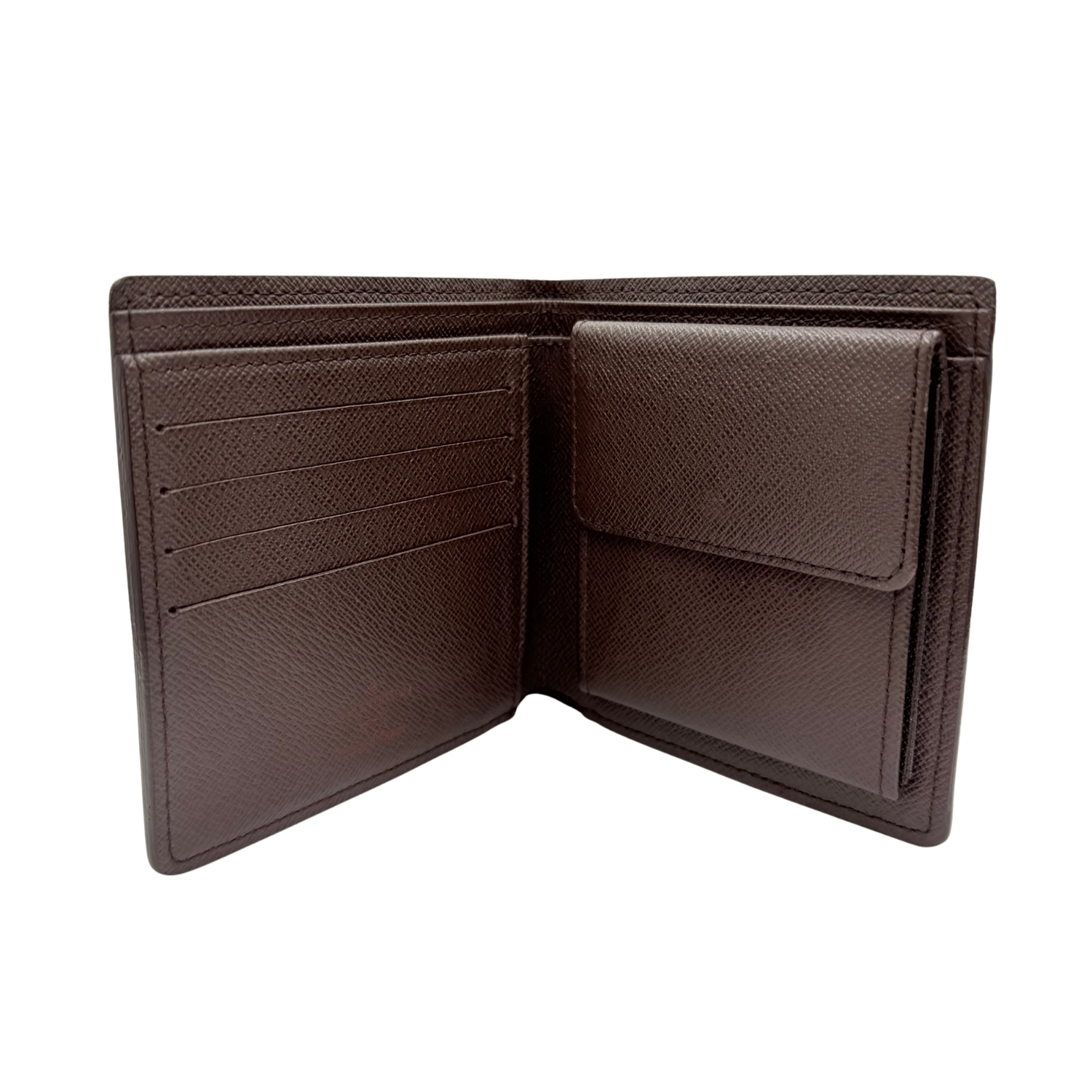 Louis Vuitton Damier Ebene Canvas Marco Wallet Brown