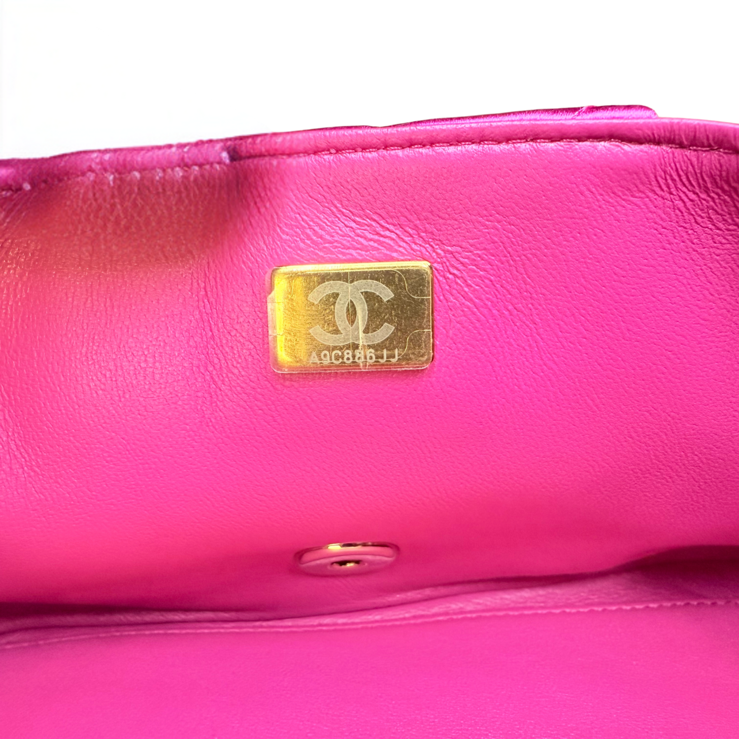 Chanel Quilted Bow Clutch Fuschia
