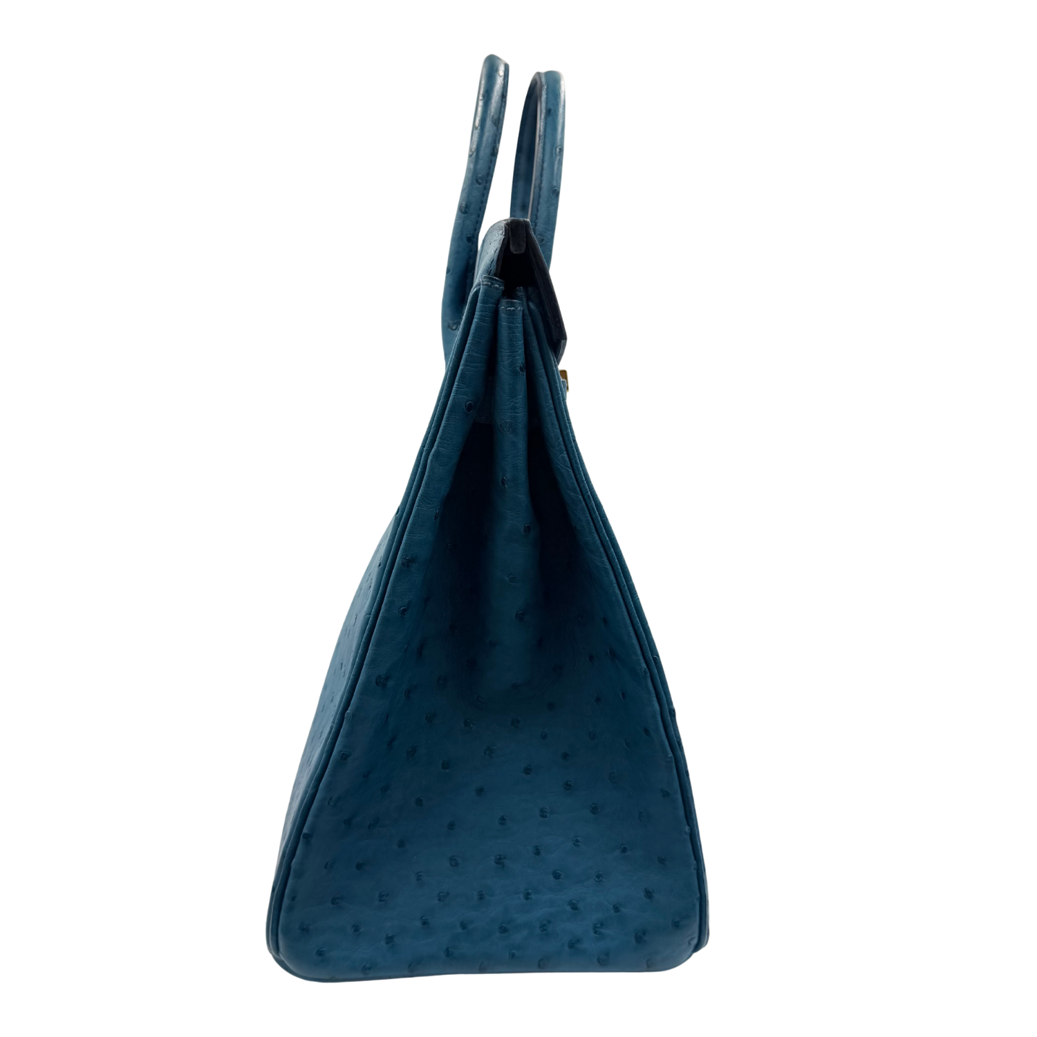 Bleu Roi Ostrich HAC Birkin 32 Gold Hardware