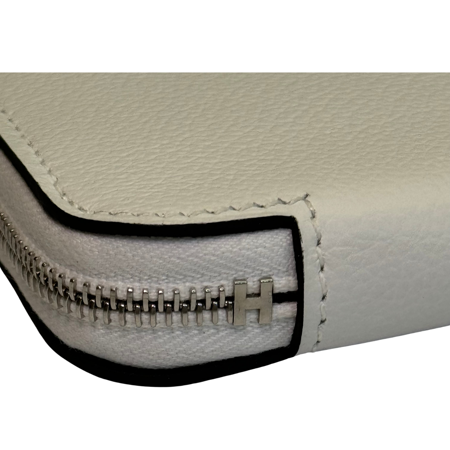 Hermès Epsom Silk'in Compact Wallet White