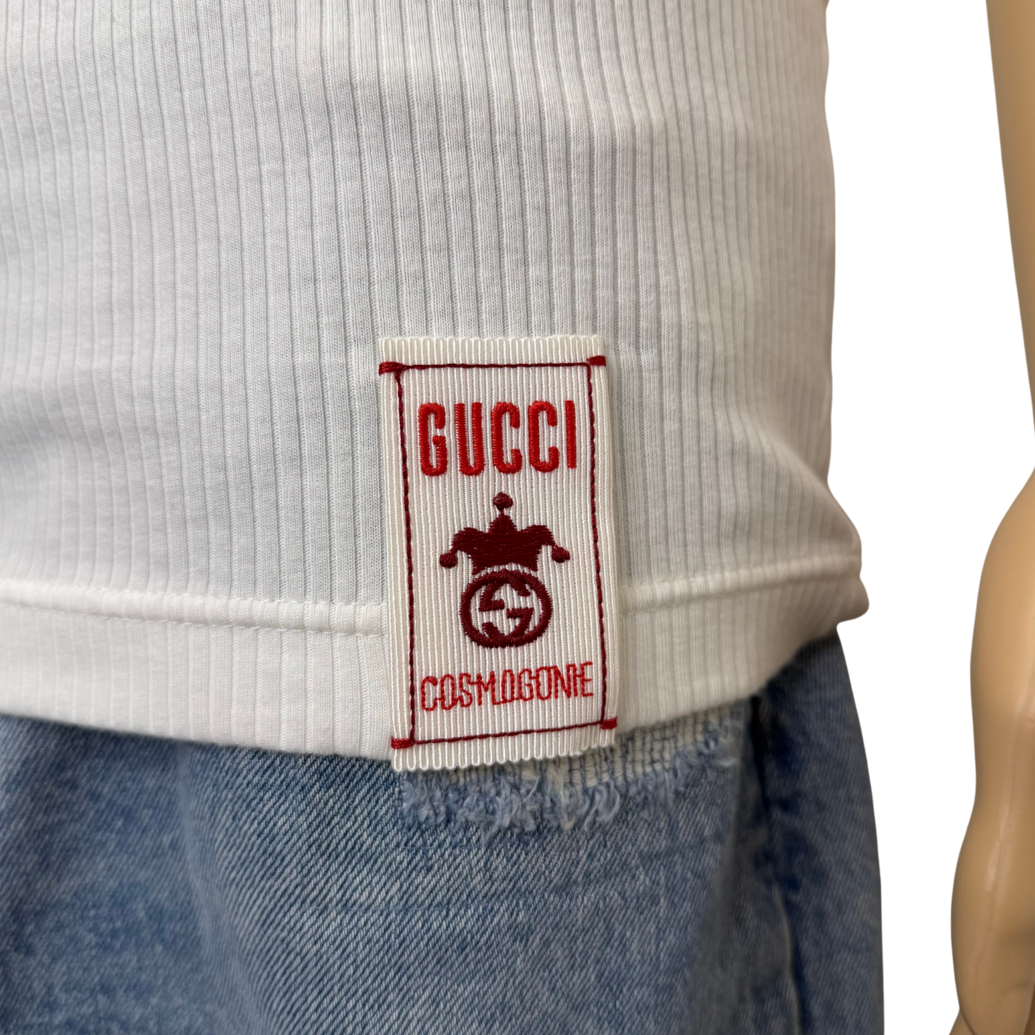 Gucci Ribbed Tank Top White