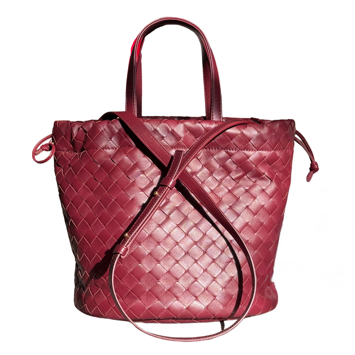 Bottega Veneta Small Castillo Bag Wine